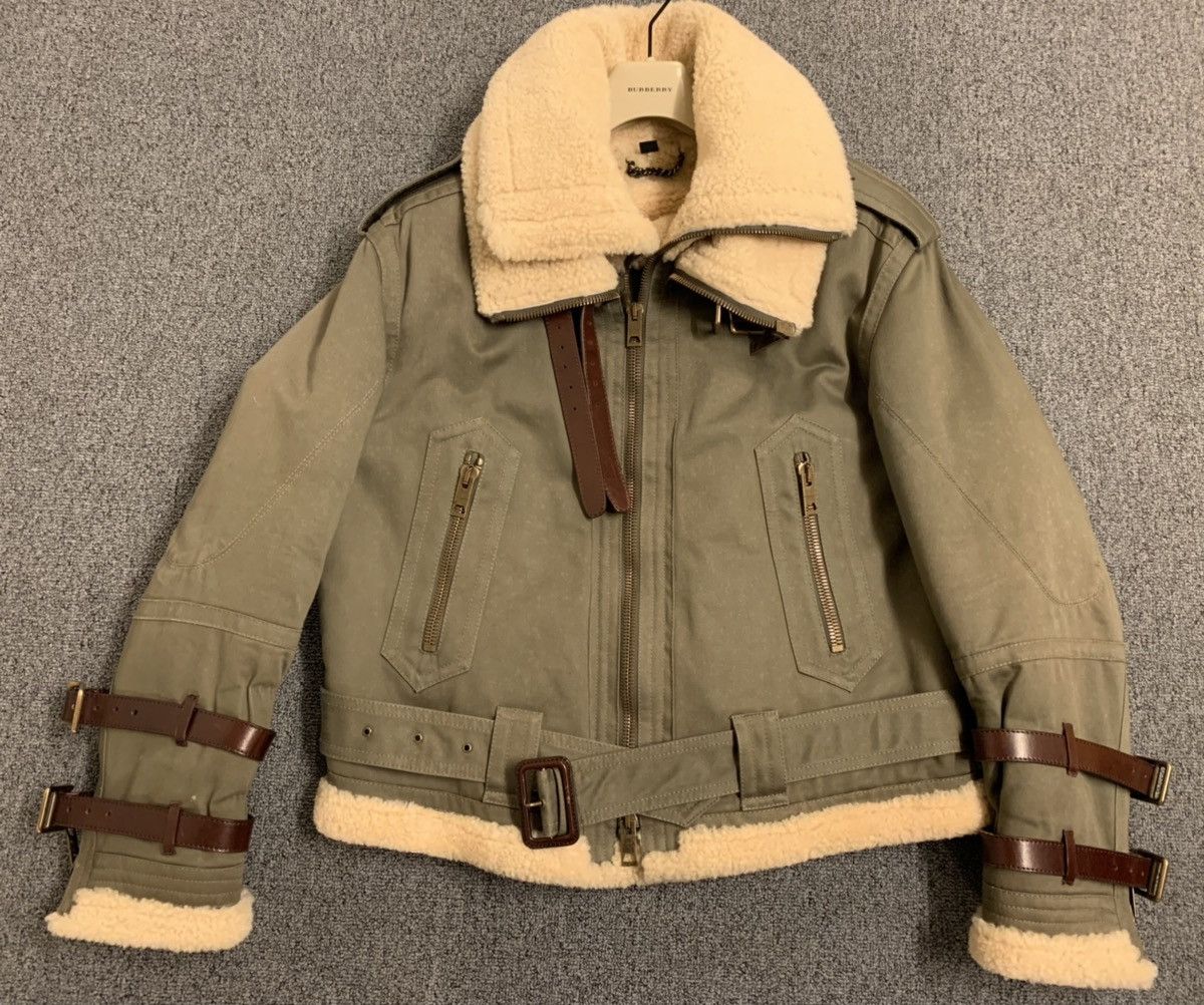 Burberry prorsum shearling aviator jacket on sale