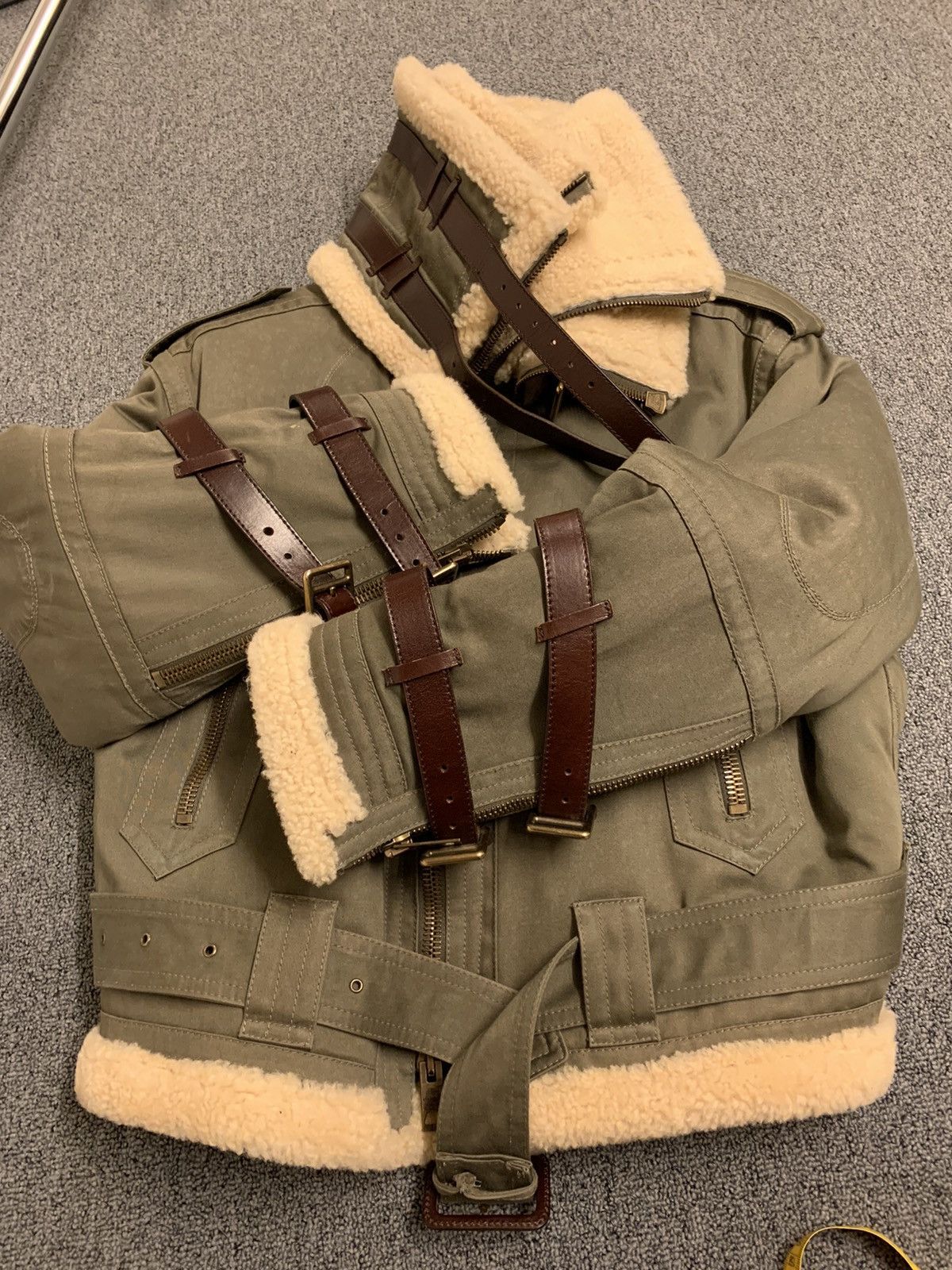 Burberry Prorsum Burberry prorsum AW2010 aviator shearling / canvas jacket Size US M / EU 48-50 / 2 - 15 Thumbnail