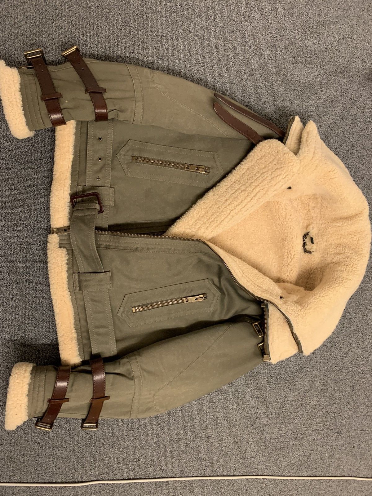Burberry Prorsum Burberry prorsum AW2010 aviator shearling / canvas jacket Size US M / EU 48-50 / 2 - 23 Thumbnail