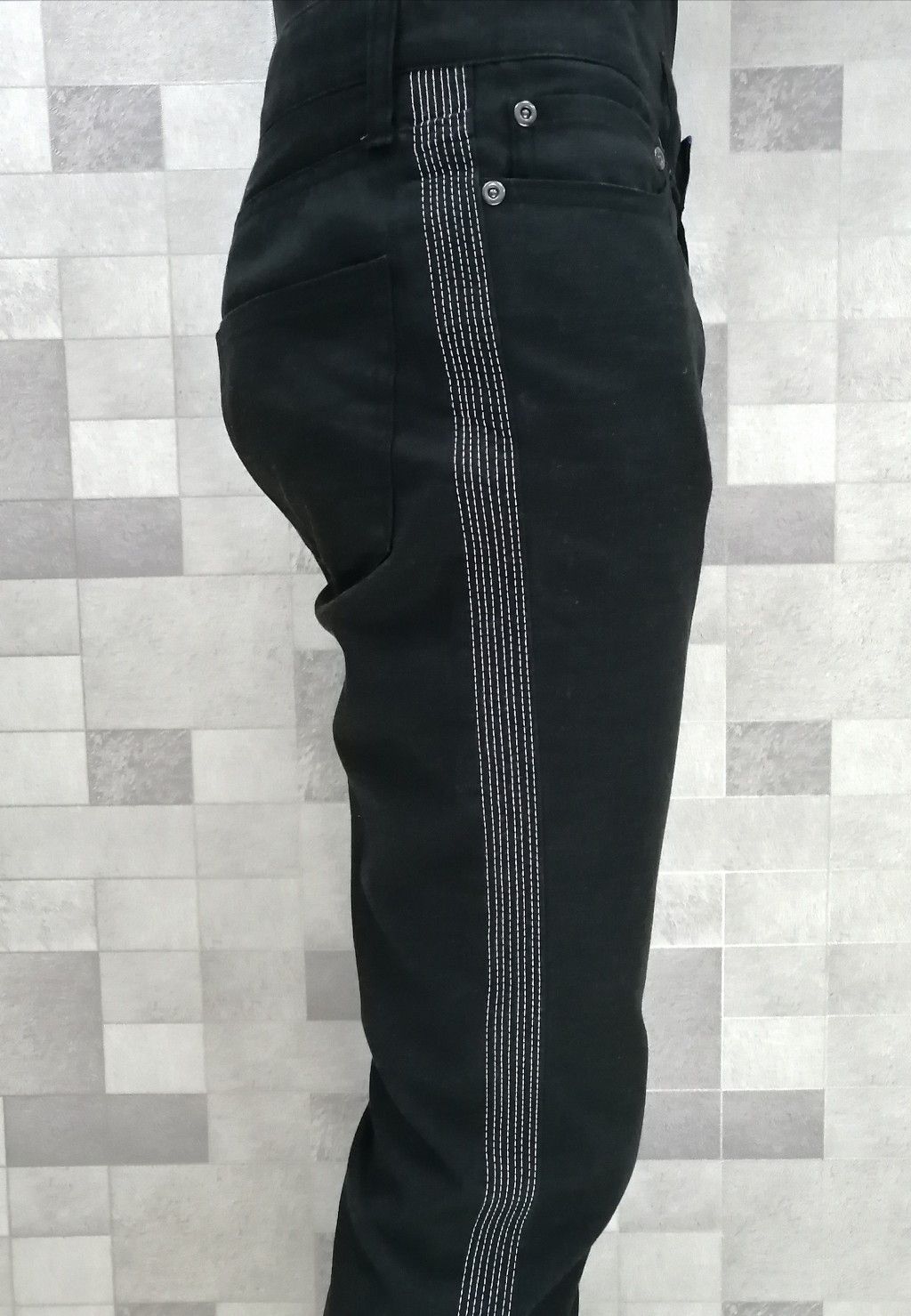 Designer × Japanese Brand × Vintage Vintage Designer TRANSCONTINENTS Side Stripes Stitch Pants Size US 30 / EU 46 - 3 Thumbnail