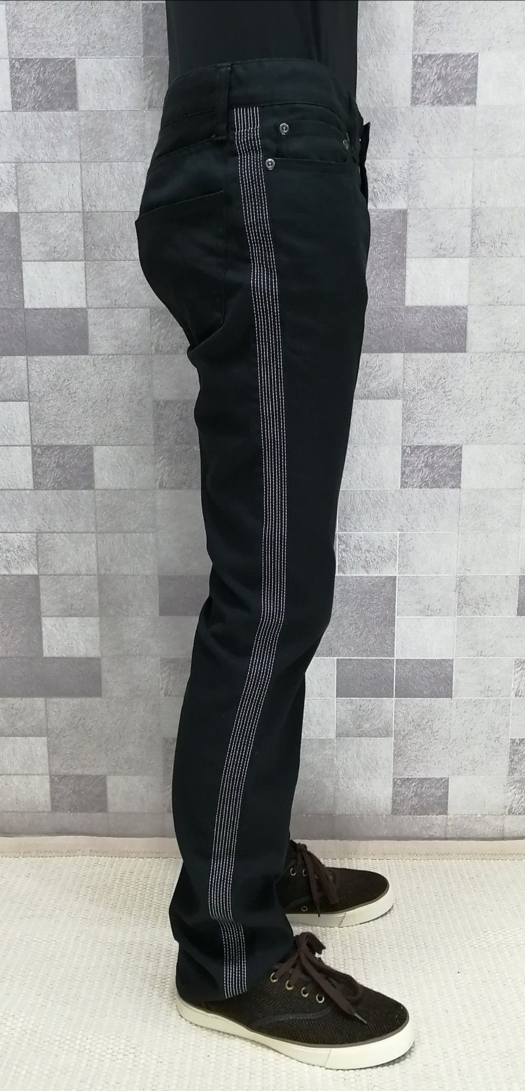 Designer × Japanese Brand × Vintage Vintage Designer TRANSCONTINENTS Side Stripes Stitch Pants Size US 30 / EU 46 - 2 Thumbnail