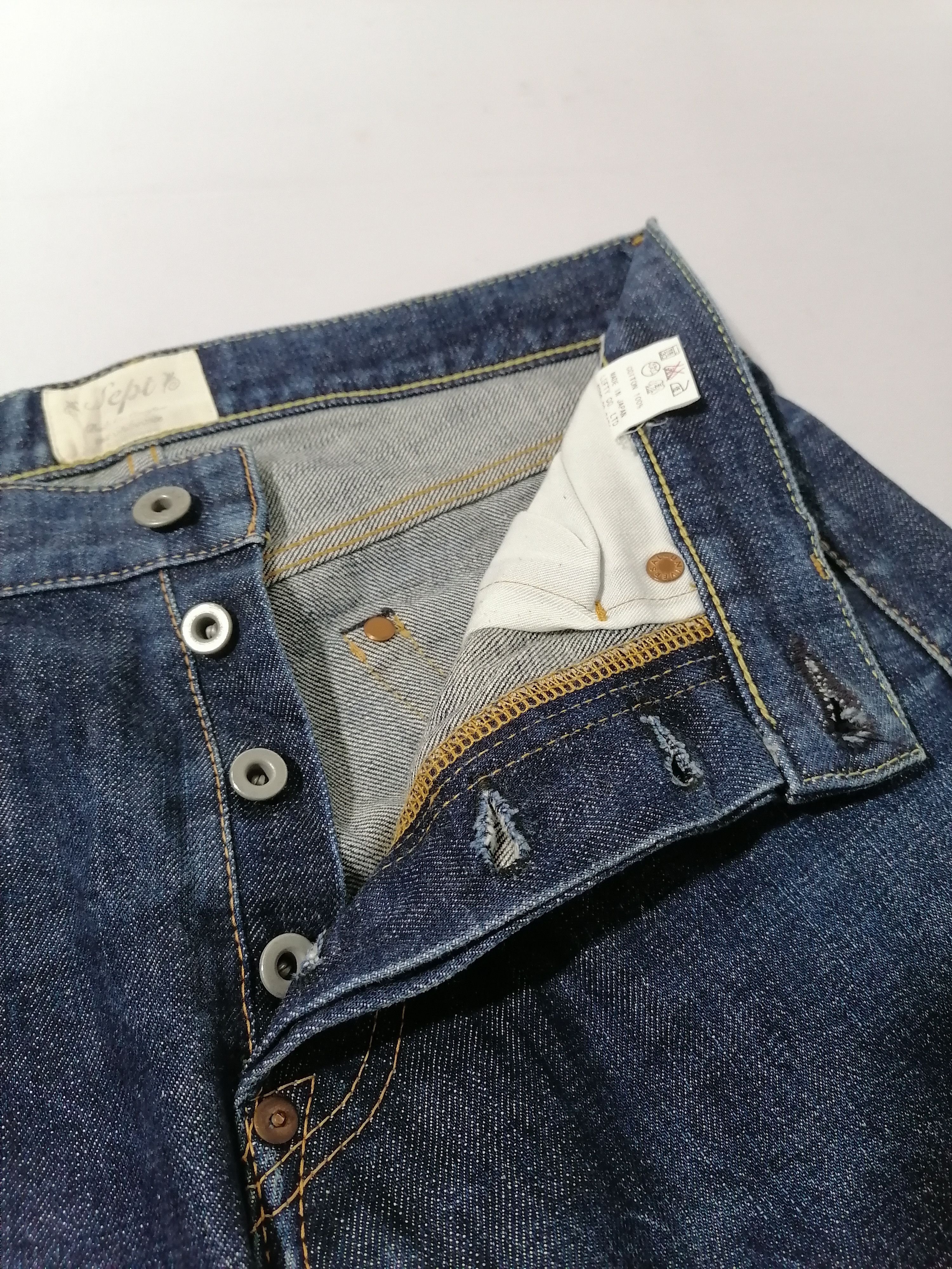 Designer × Japanese Brand Sept Selvedge Denim Jeans Size US 31 - 4 Thumbnail