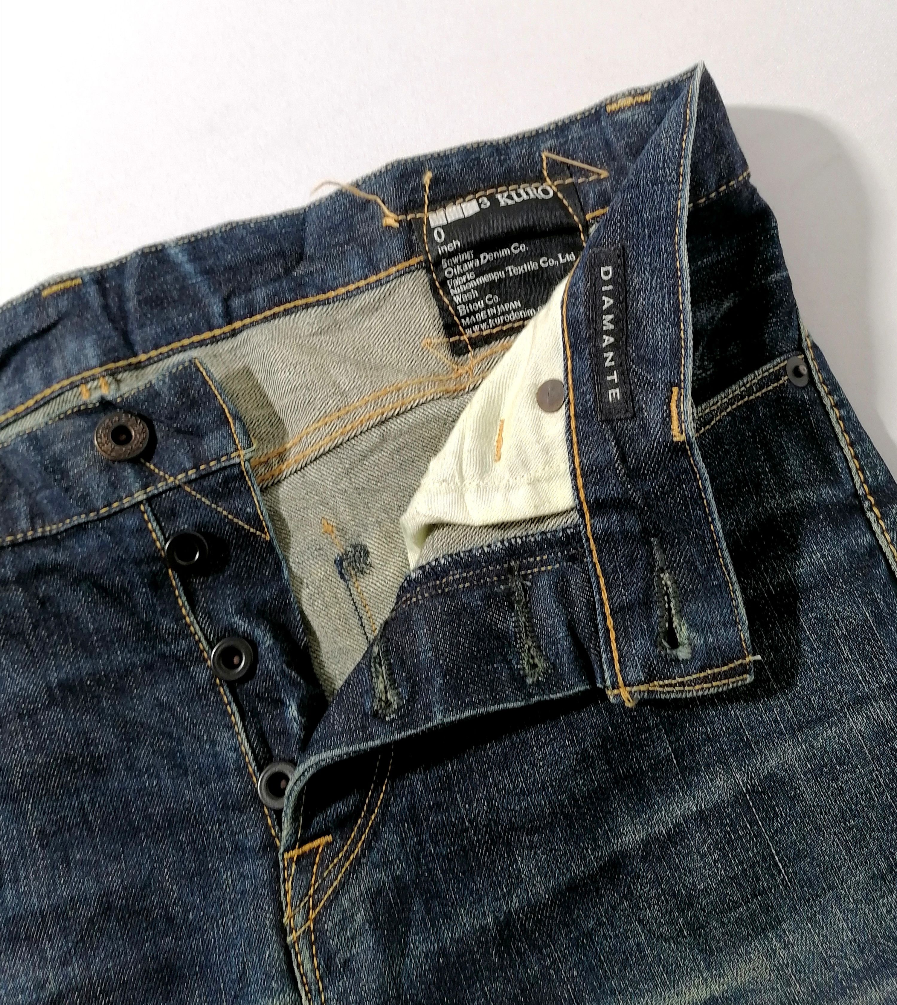 Japanese Brand × KURO Kuro Diamante Selvedge Denim Jeans Size US 35 - 7 Thumbnail
