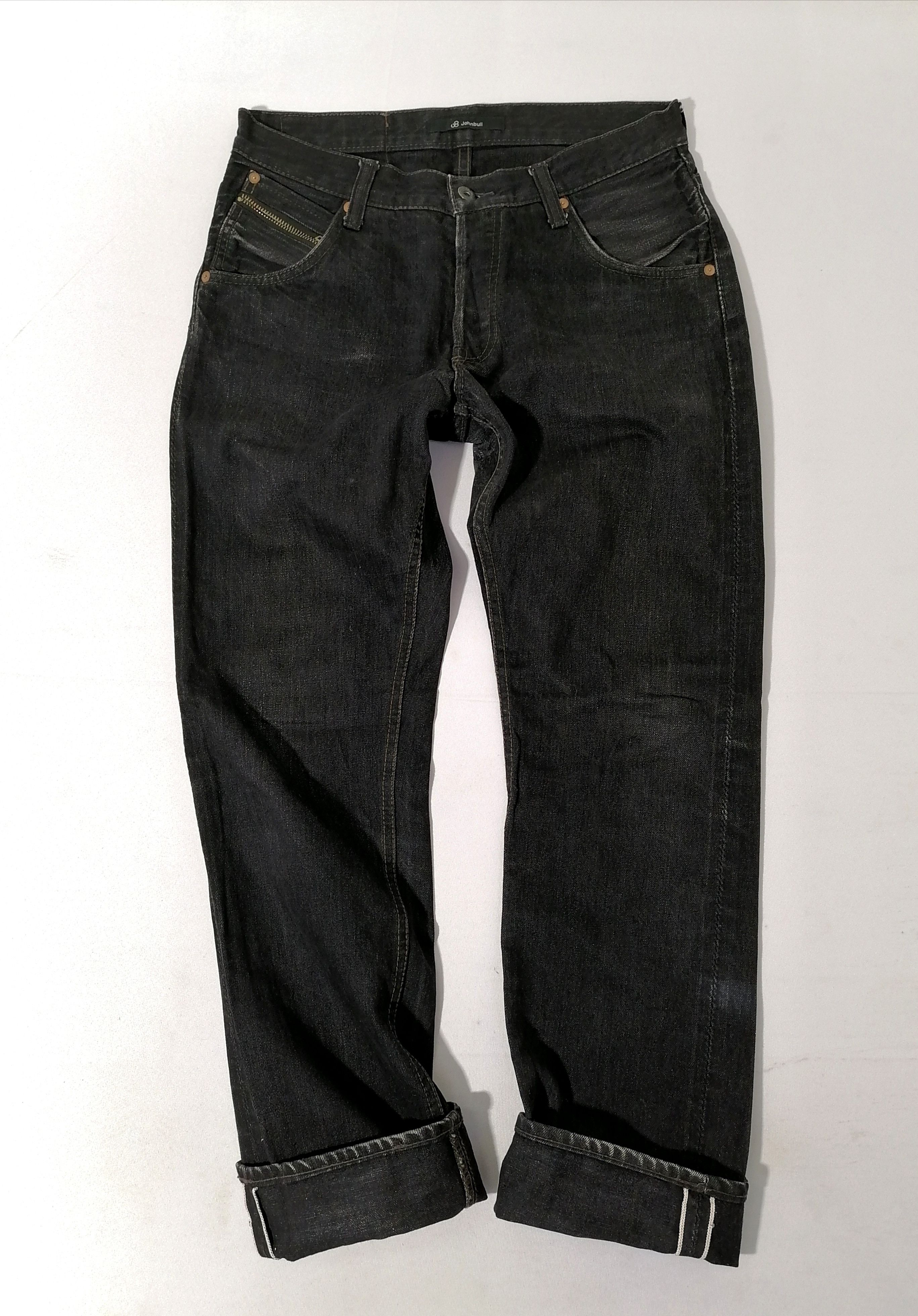 Japanese Brand Johnbull Selvedge Black Denim Jeans Size US 31 - 1 Thumbnail