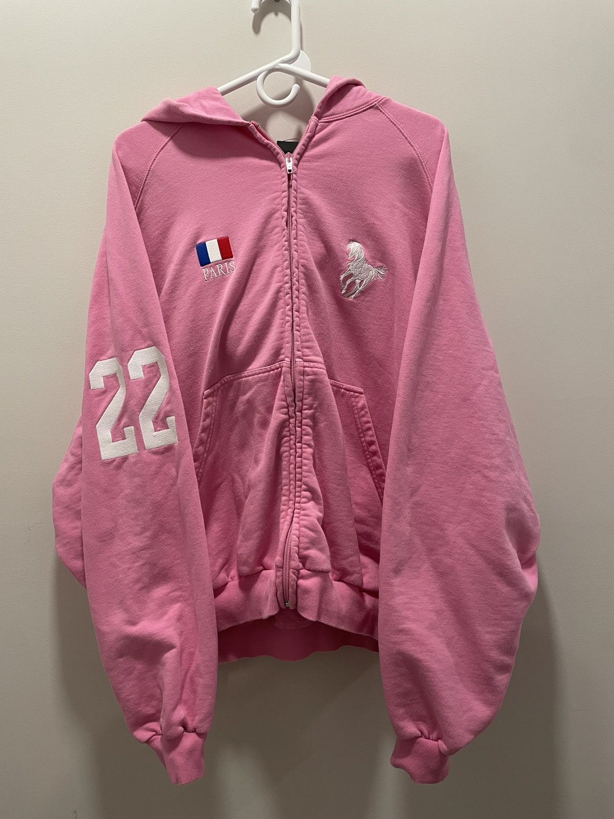 Balenciaga Balenciaga polo hoodie pink | Grailed