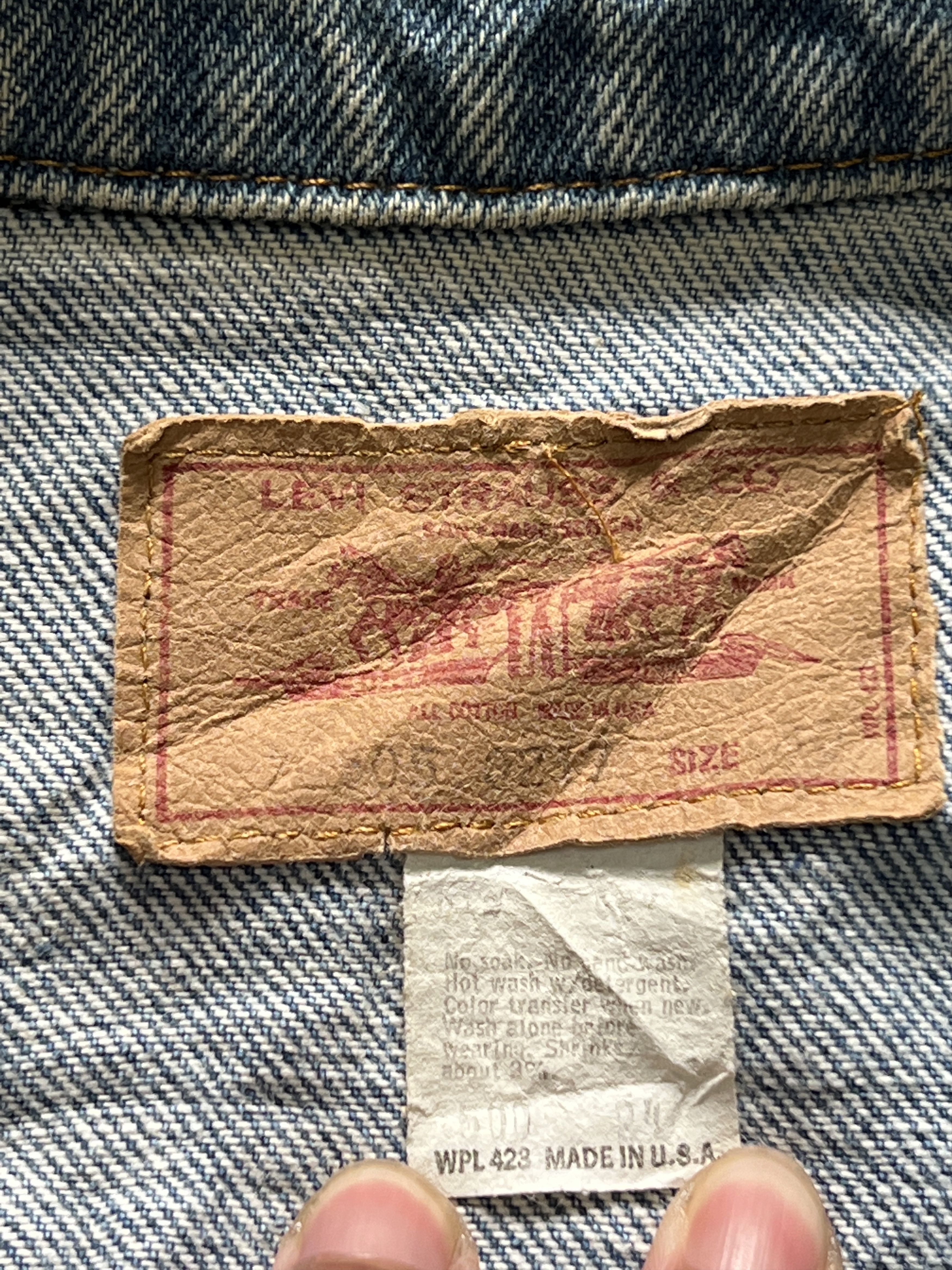 Levi's Vintage Levis usa denim trucker jacket blue light wash Size US S / EU 44-46 / 1 - 6 Thumbnail