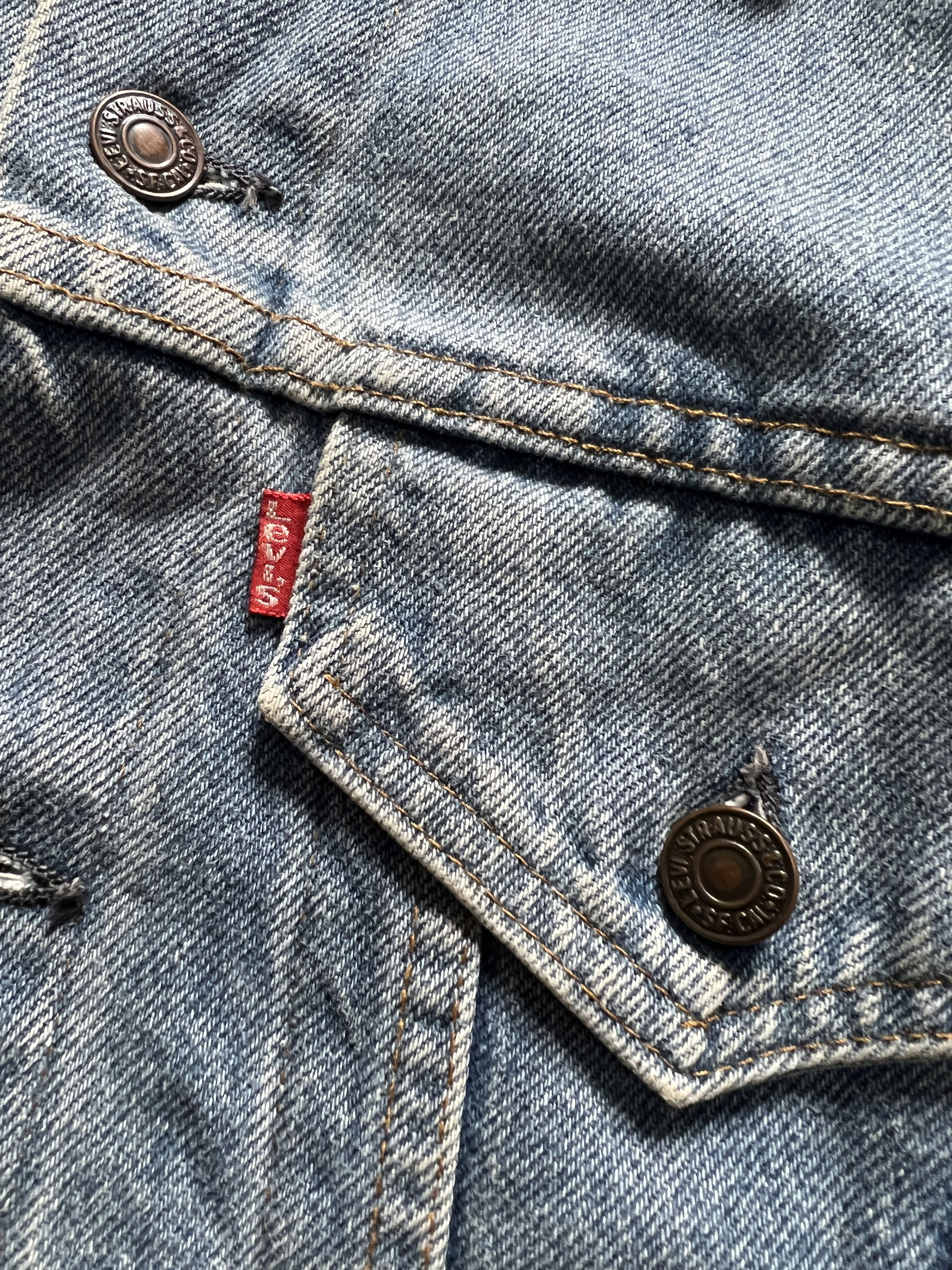 Levi's Vintage Levis usa denim trucker jacket blue light wash Size US S / EU 44-46 / 1 - 4 Thumbnail