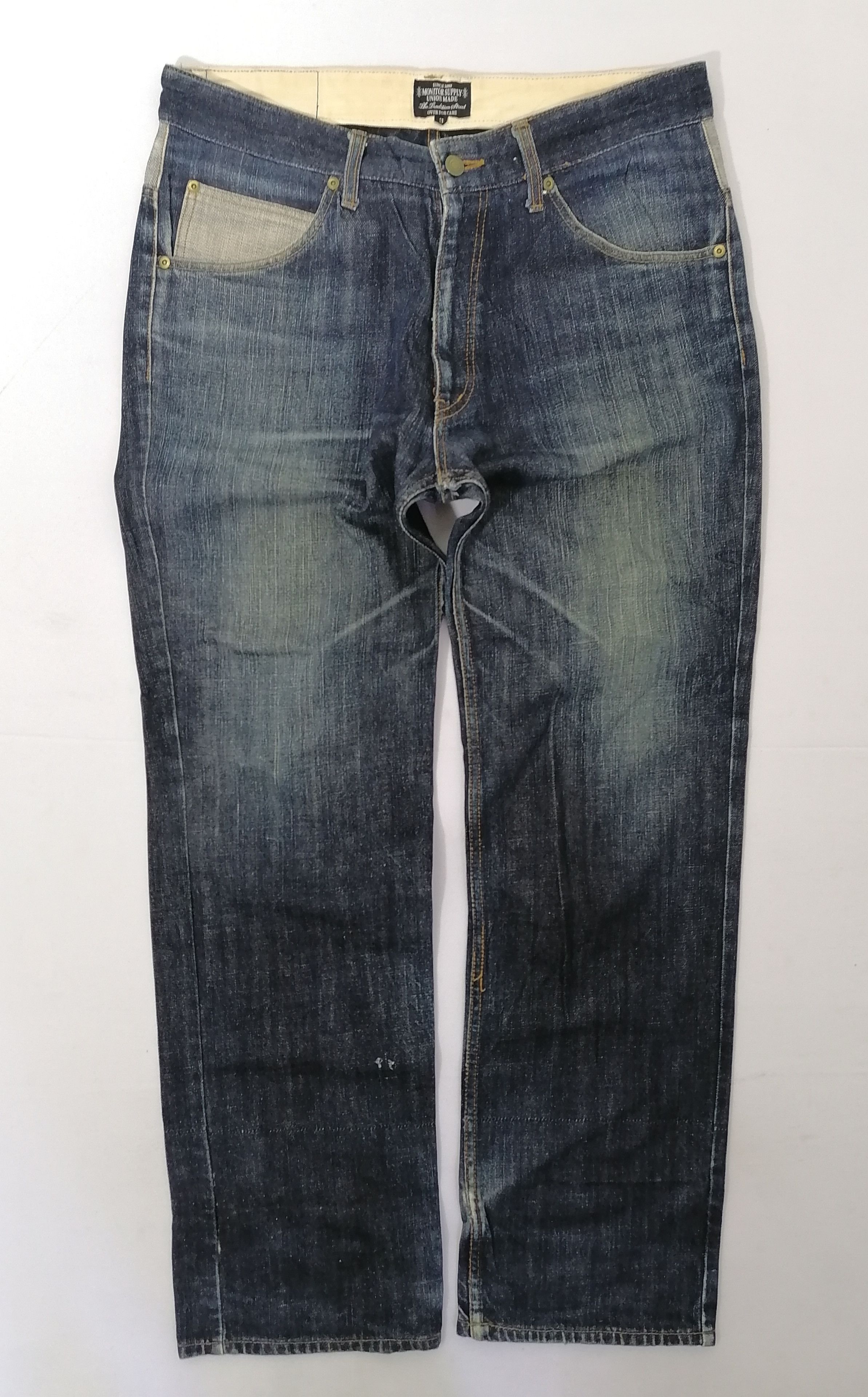 Japanese Brand Monitorgdw Nice Pocket Design Denim Jeans Size US 35 - 3 Thumbnail