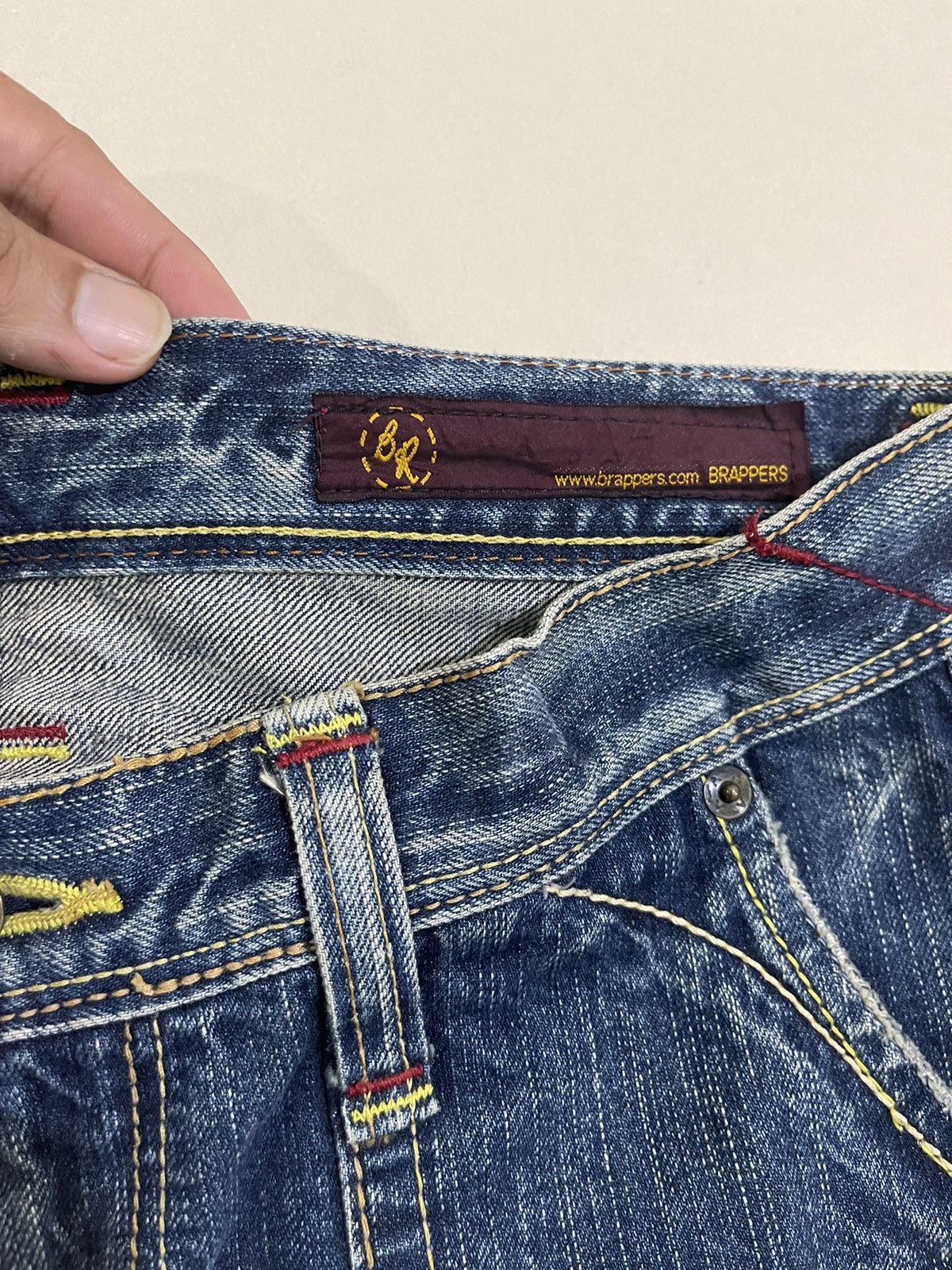 Japanese Brand Flare Jeans Distressed Brappers Bootcut Street Fashion LGB Size US 29 - 6 Thumbnail