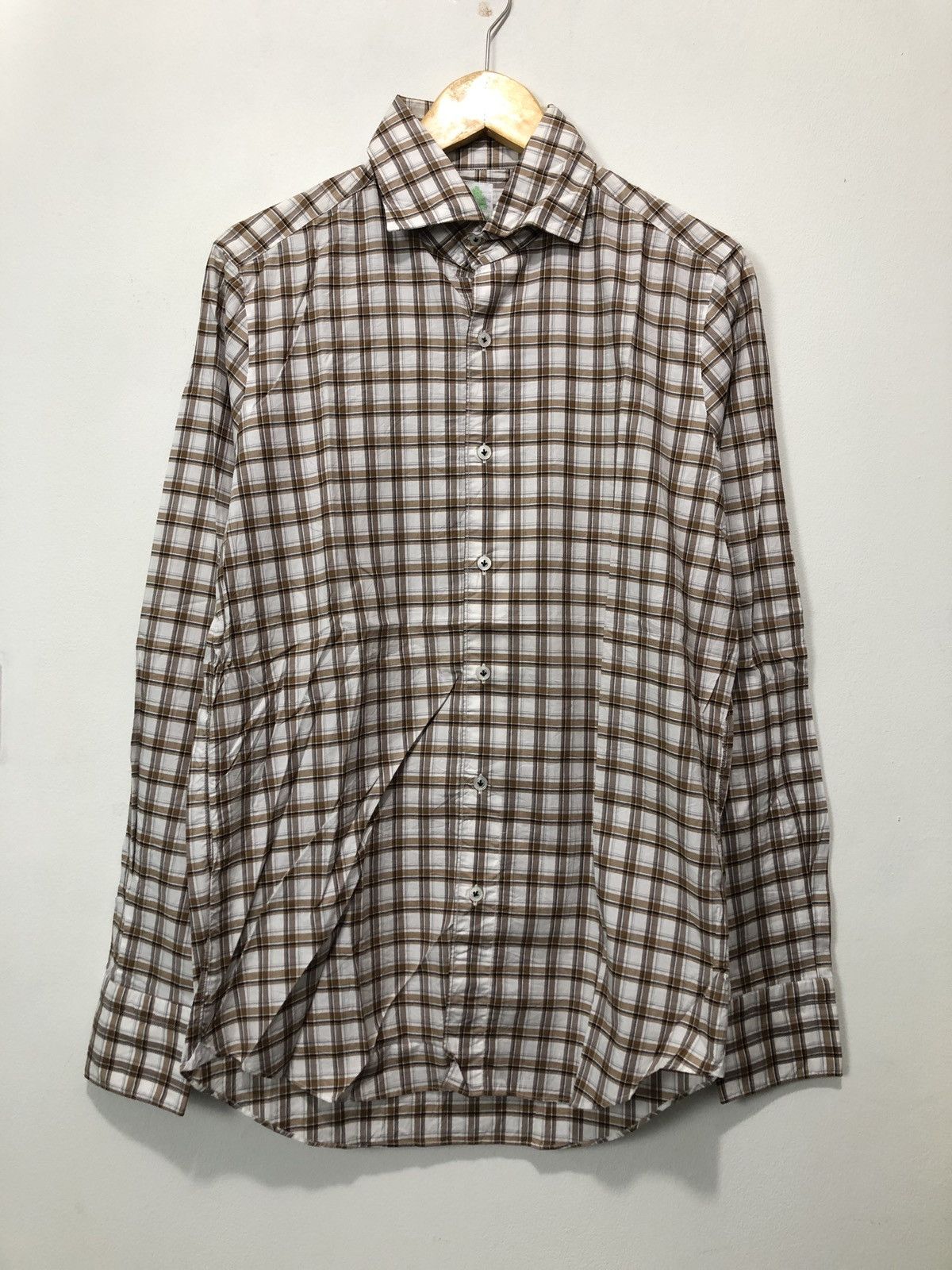 Finamore Finamore Napoli Plaid Shirt Size US M / EU 48-50 / 2 - 1 Thumbnail