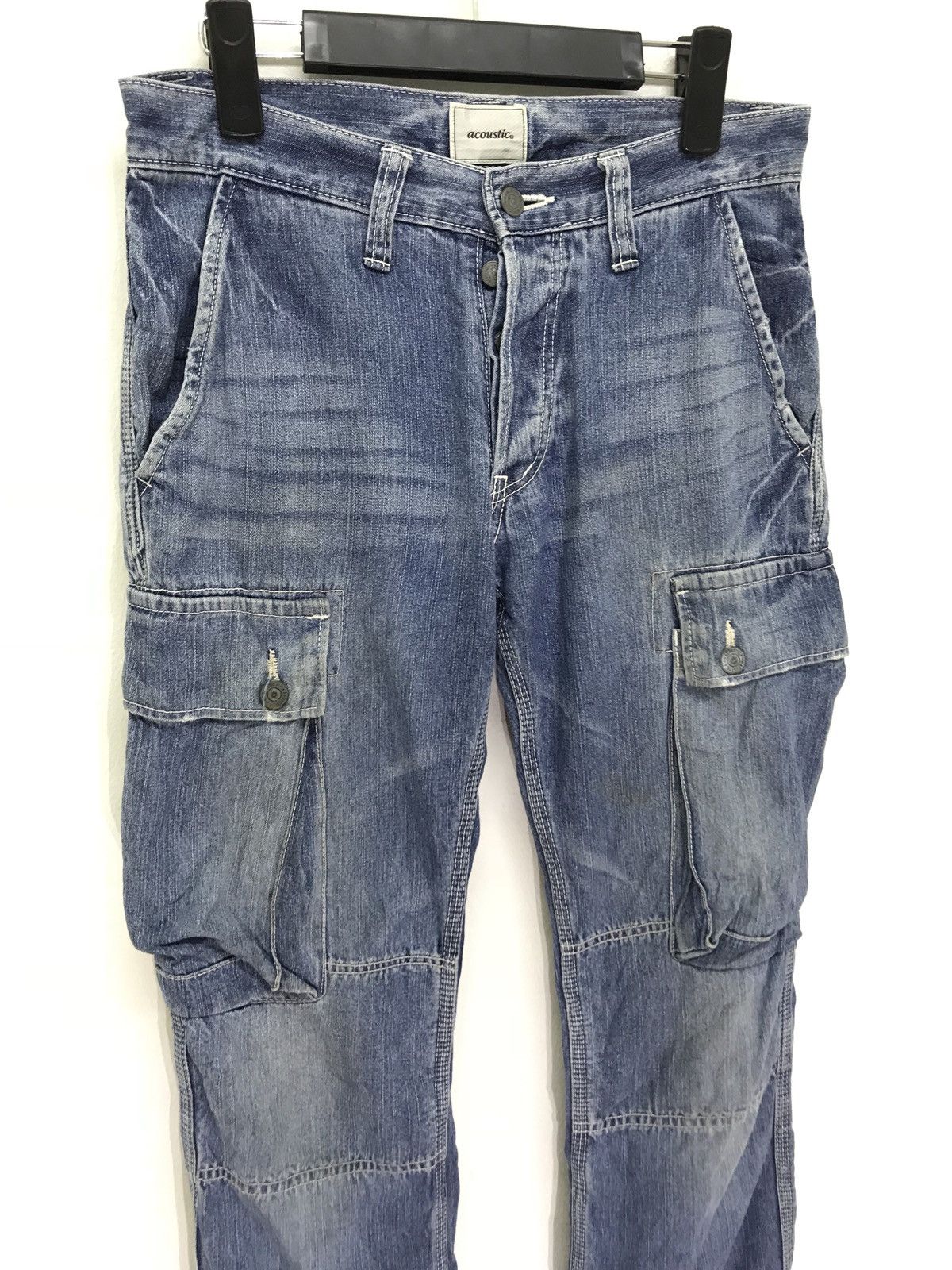 Japanese Brand Made in Japan Acoustic Denim Cargo Pant Slim Size US 30 / EU 46 - 3 Thumbnail