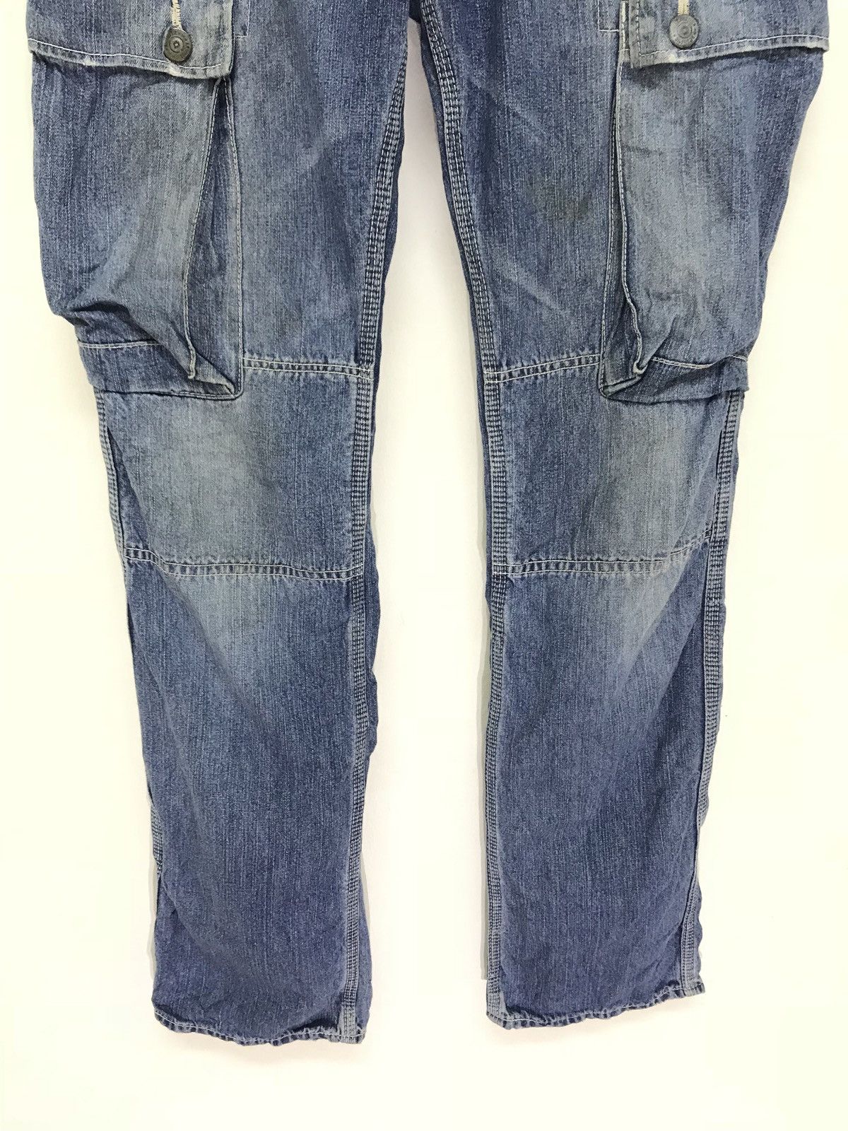 Japanese Brand Made in Japan Acoustic Denim Cargo Pant Slim Size US 30 / EU 46 - 2 Thumbnail