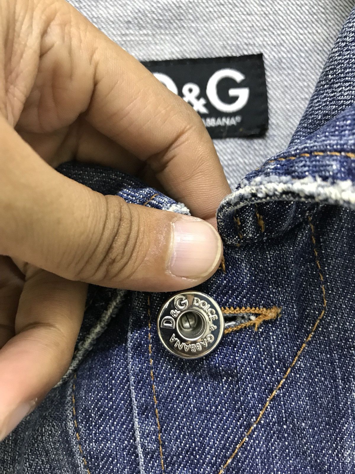 Dolce & Gabbana D&G Dolce & Gabbana Distressed Denim Jacket Two Tone 6🟩3 Size US M / EU 48-50 / 2 - 5 Thumbnail