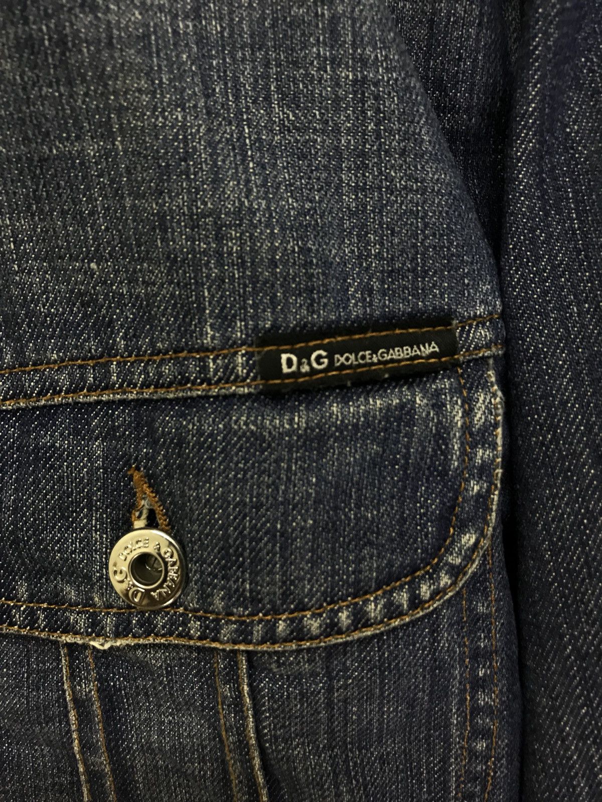Dolce & Gabbana D&G Dolce & Gabbana Distressed Denim Jacket Two Tone 6🟩3 Size US M / EU 48-50 / 2 - 4 Thumbnail