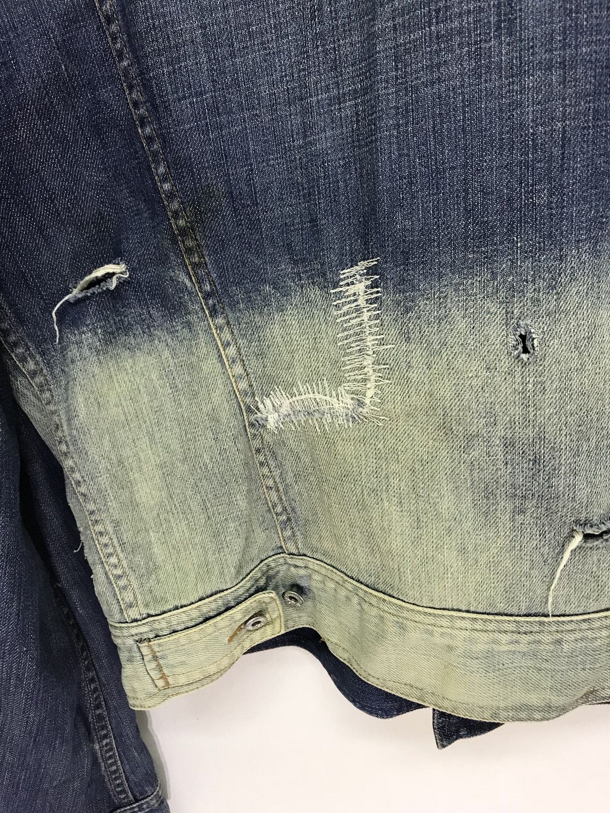 Dolce & Gabbana D&G Dolce & Gabbana Distressed Denim Jacket Two Tone 6🟩3 Size US M / EU 48-50 / 2 - 8 Thumbnail