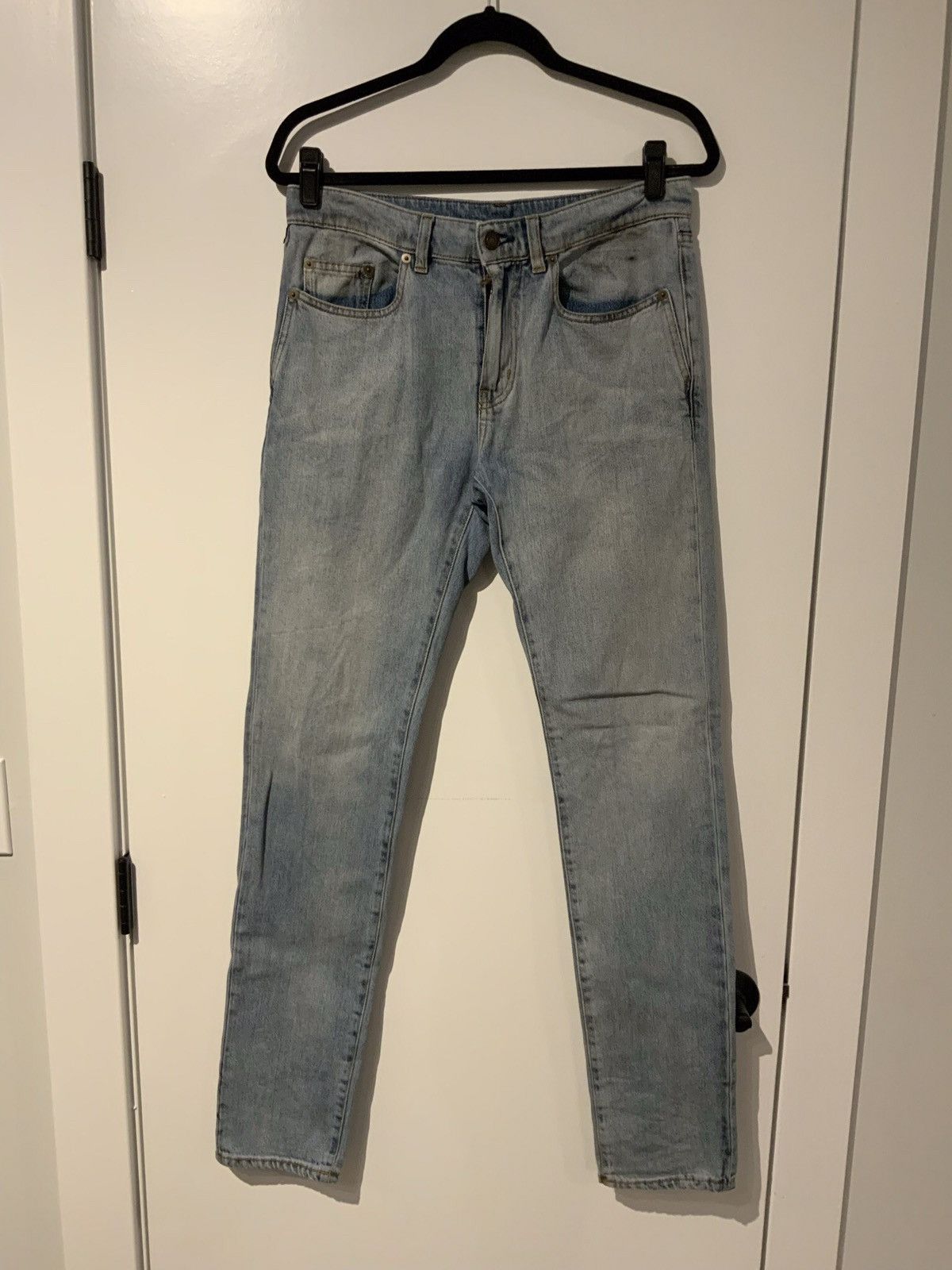 Saint Laurent Paris SS17 D02 in Light Faded Blue Wash Size US 30 / EU 46 - 1 Thumbnail