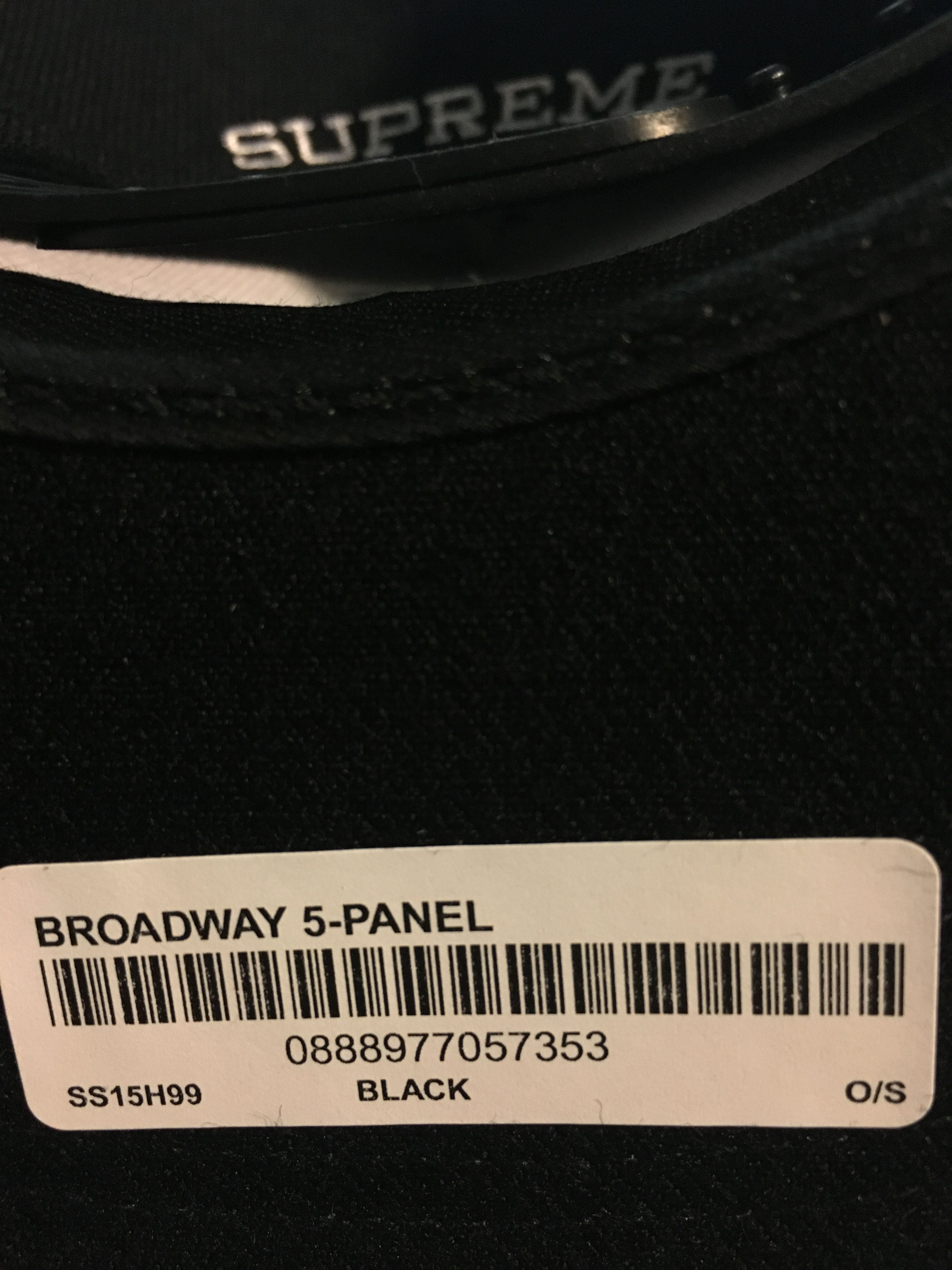 Supreme Supreme Broadway 5 Panel Black SS15 Size ONE SIZE - 4 Thumbnail