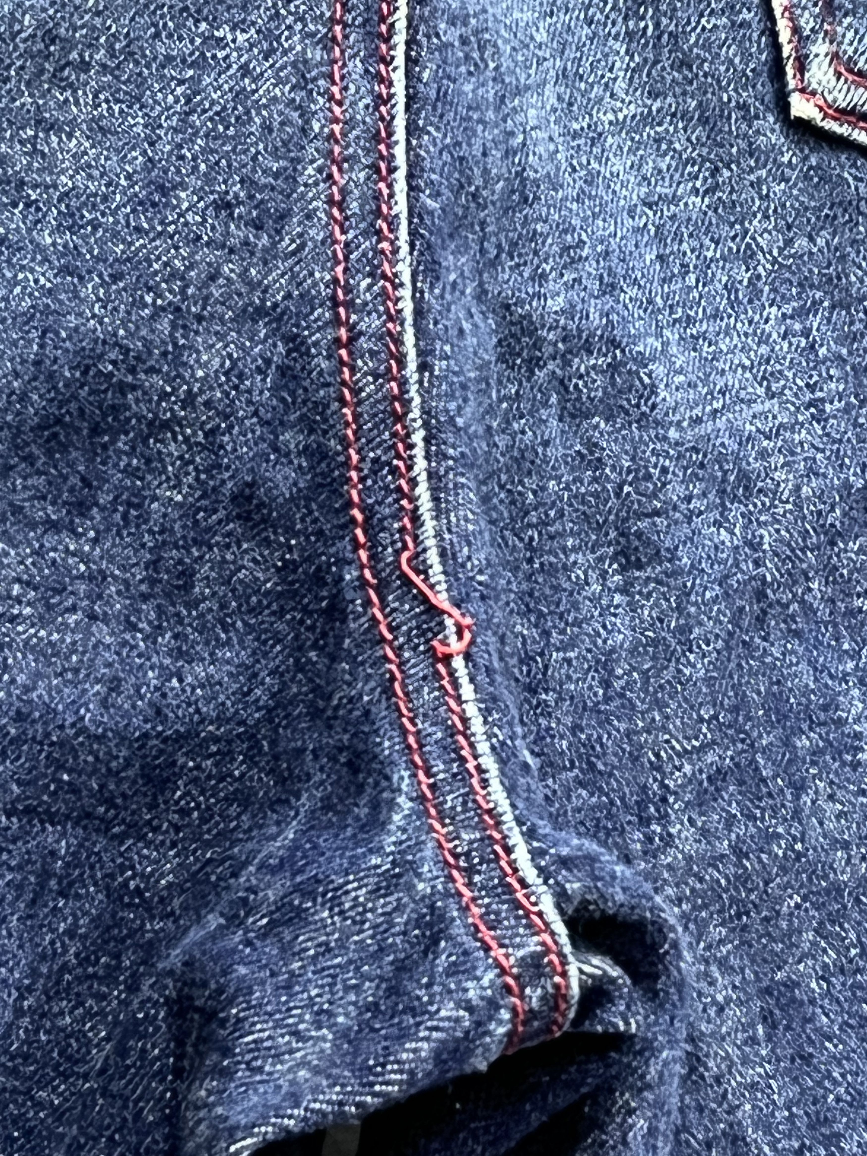 Vintage ACIDJAZZ Punk Distressed Blow Out Patch Tartan Knee Denim Size US 30 / EU 46 - 7 Thumbnail