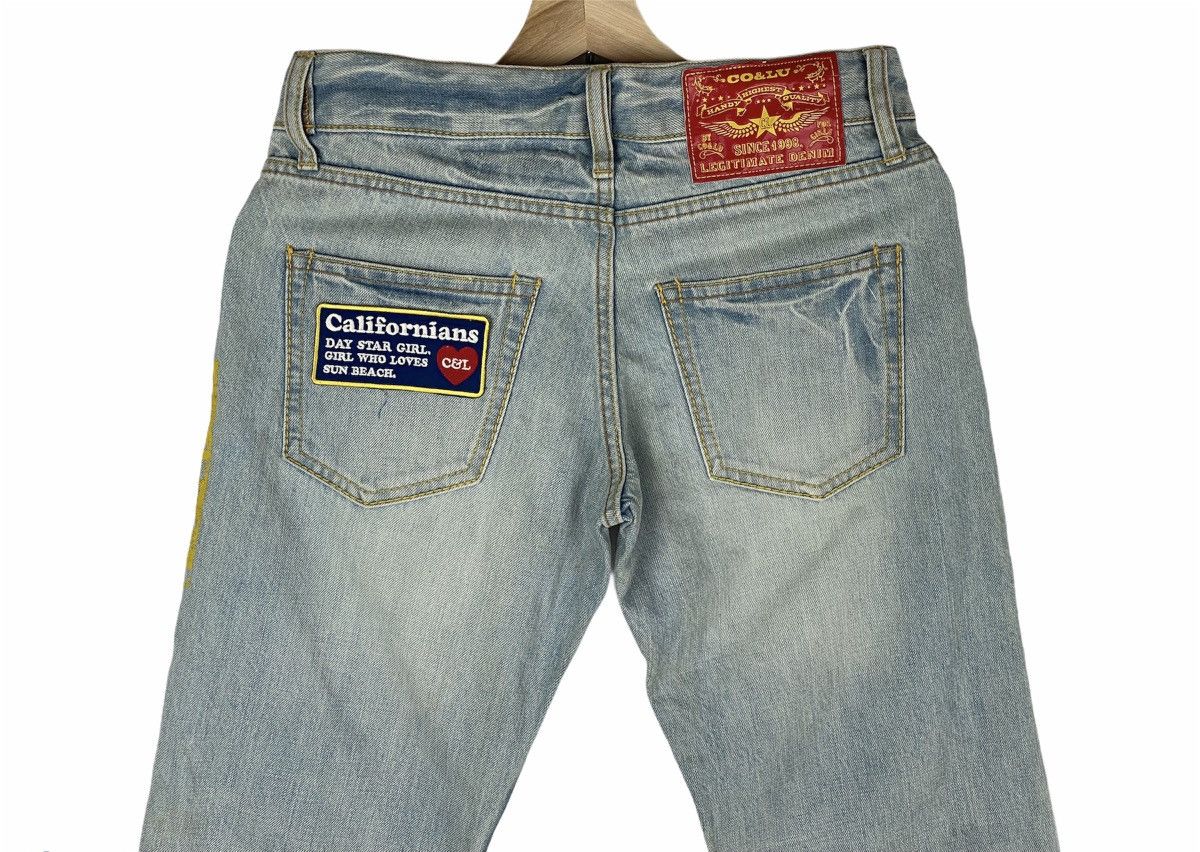 Japanese Brand × Vintage Japanese Brand Co&Lu Patchwork Letter Washed Denim Pants Size US 30 / EU 46 - 5 Thumbnail