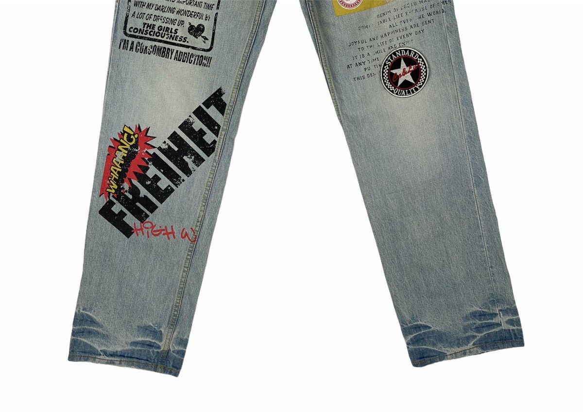 Japanese Brand × Vintage Japanese Brand Co&Lu Patchwork Letter Washed Denim Pants Size US 30 / EU 46 - 4 Thumbnail