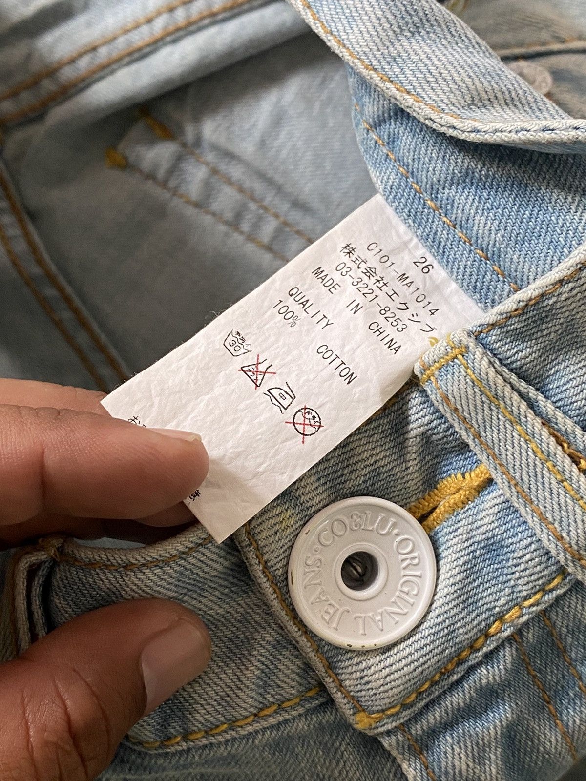 Japanese Brand × Vintage Japanese Brand Co&Lu Patchwork Letter Washed Denim Pants Size US 30 / EU 46 - 8 Thumbnail