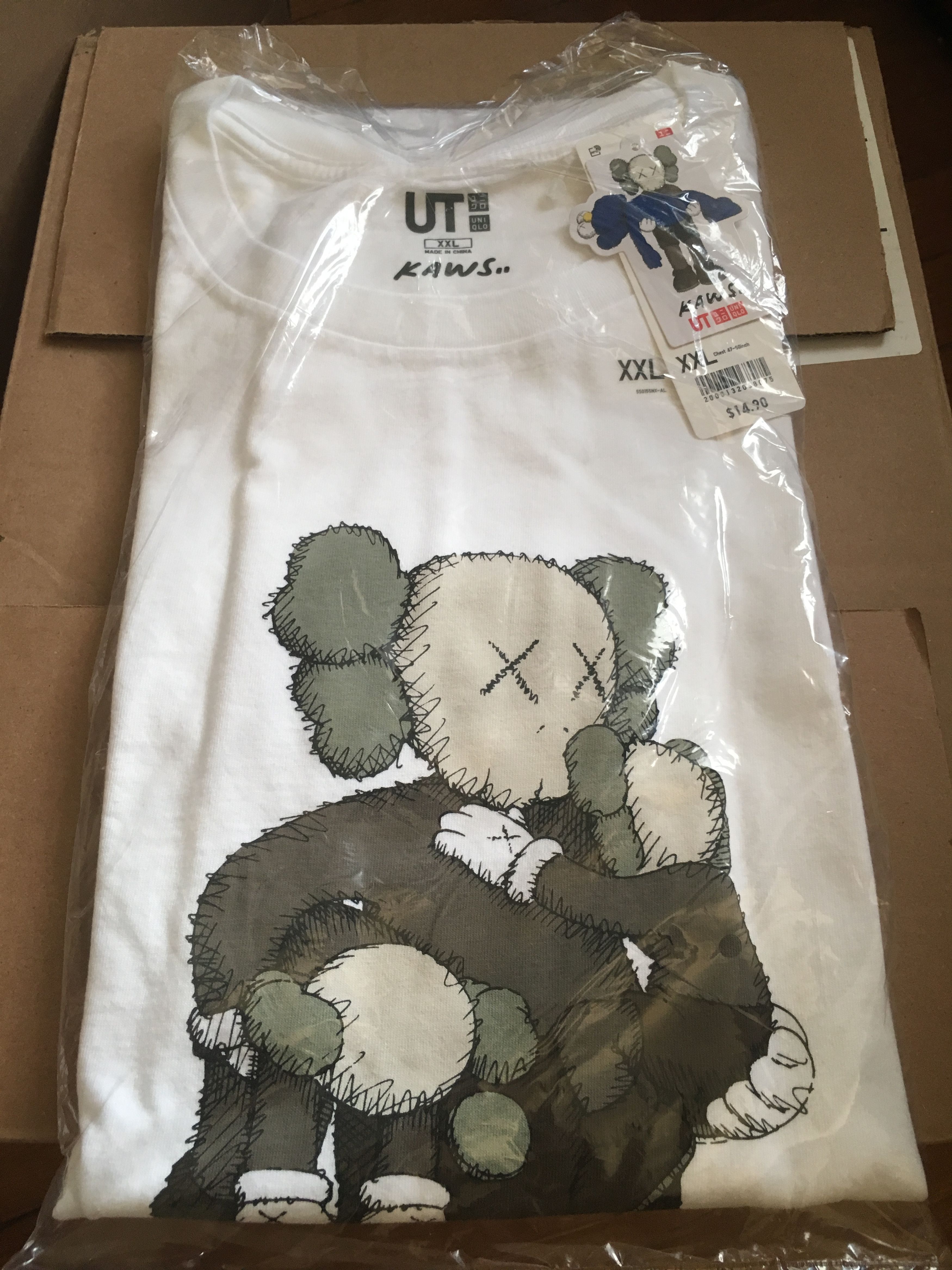 image of Kaws Clean Slate Tee in White, Men's (Size 2XL)