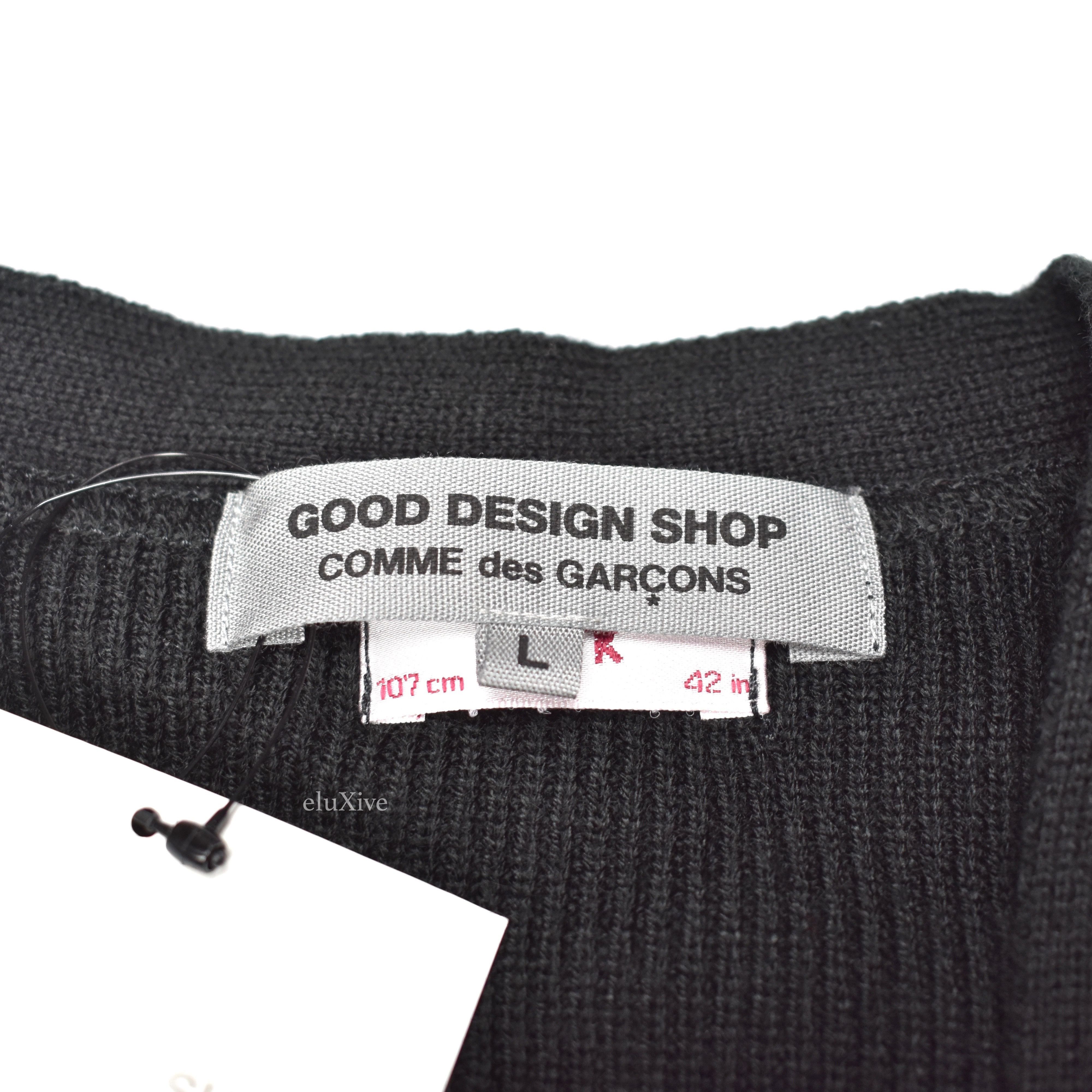 Black Velvet CDG Logo Knit Cardigan Sweater DS