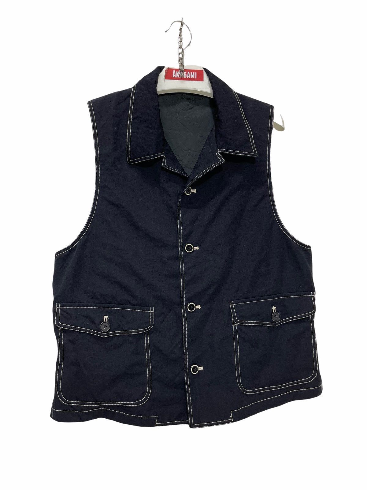 Japanese Brand 🧛‍♀️LQ Yohji Yamamoto Vtg 90s Wool Vest 1🟩7 Size US M / EU 48-50 / 2 - 1 Thumbnail