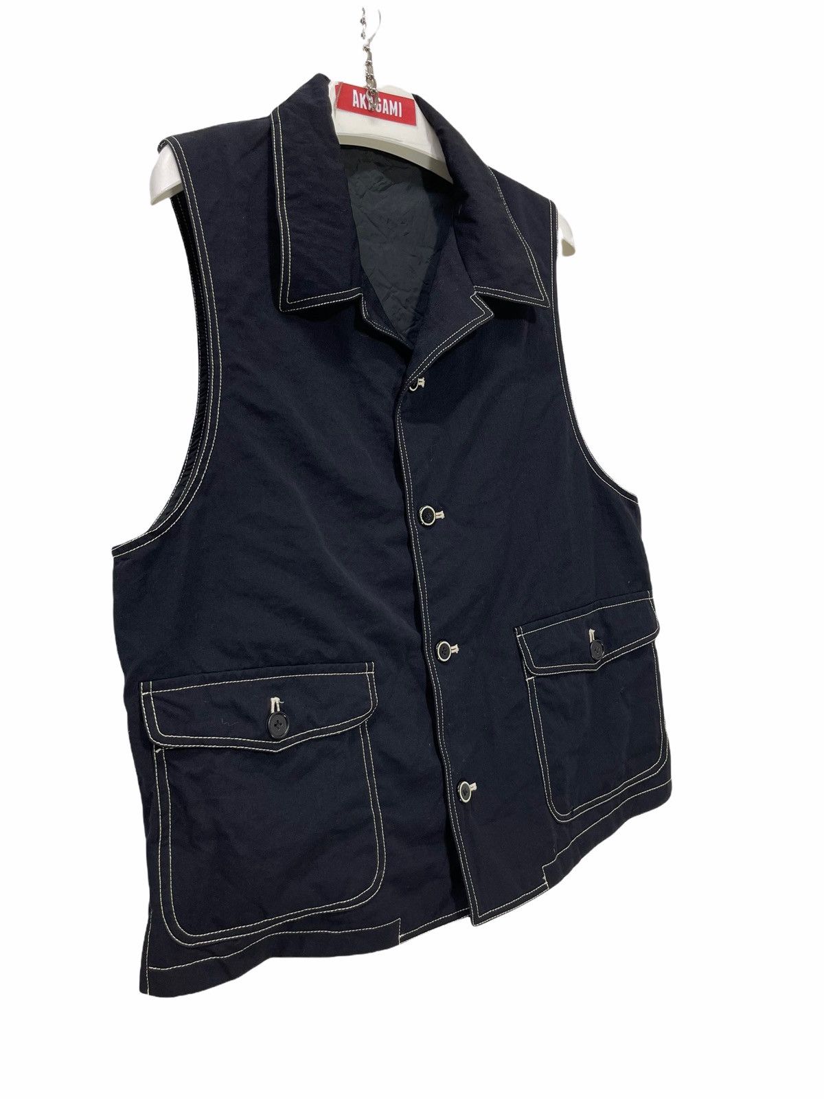 Japanese Brand 🧛‍♀️LQ Yohji Yamamoto Vtg 90s Wool Vest 1🟩7 Size US M / EU 48-50 / 2 - 2 Thumbnail