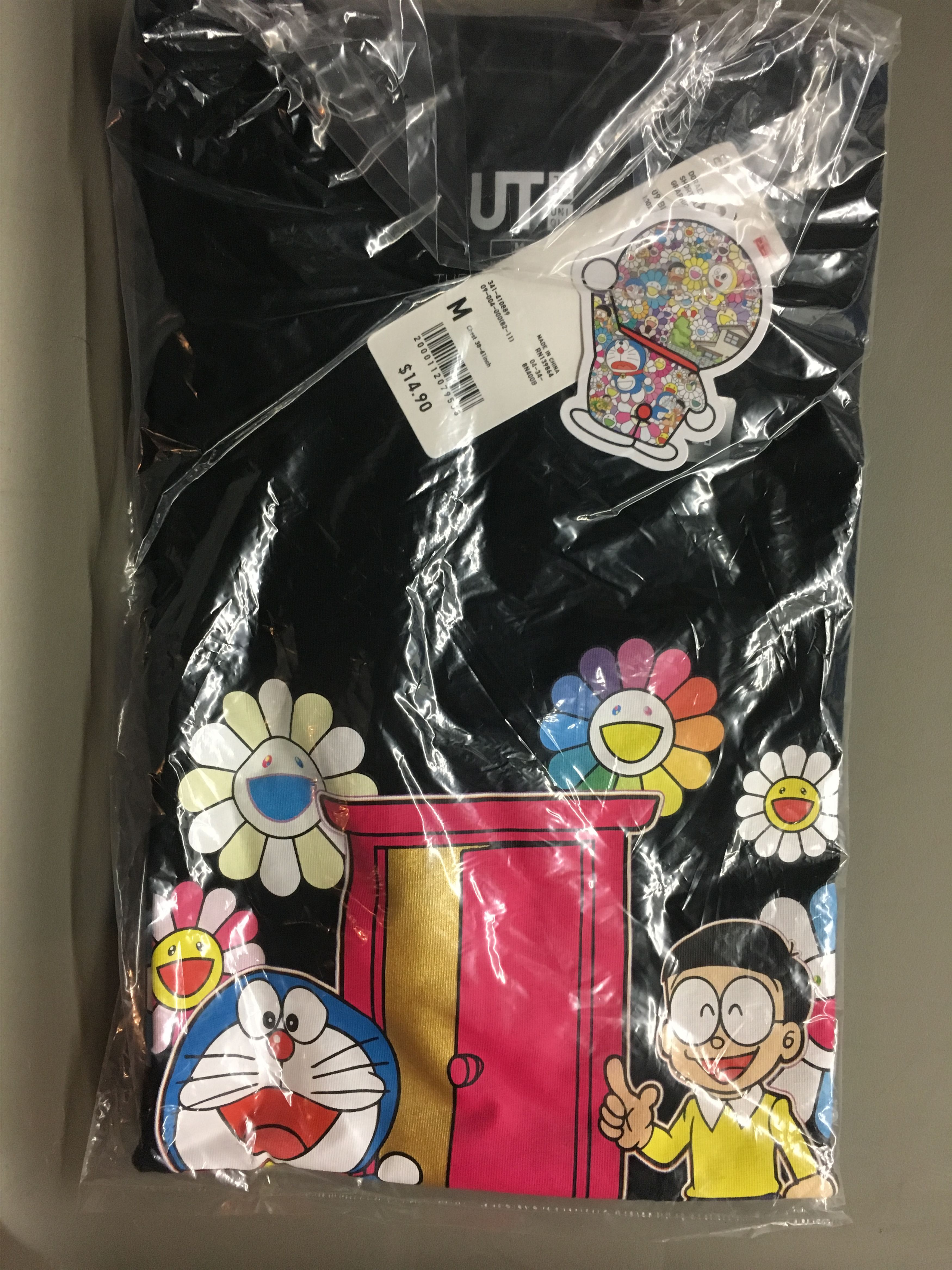 image of Takashi Murakami X Doraemon Tee Size M Black Door, Men's