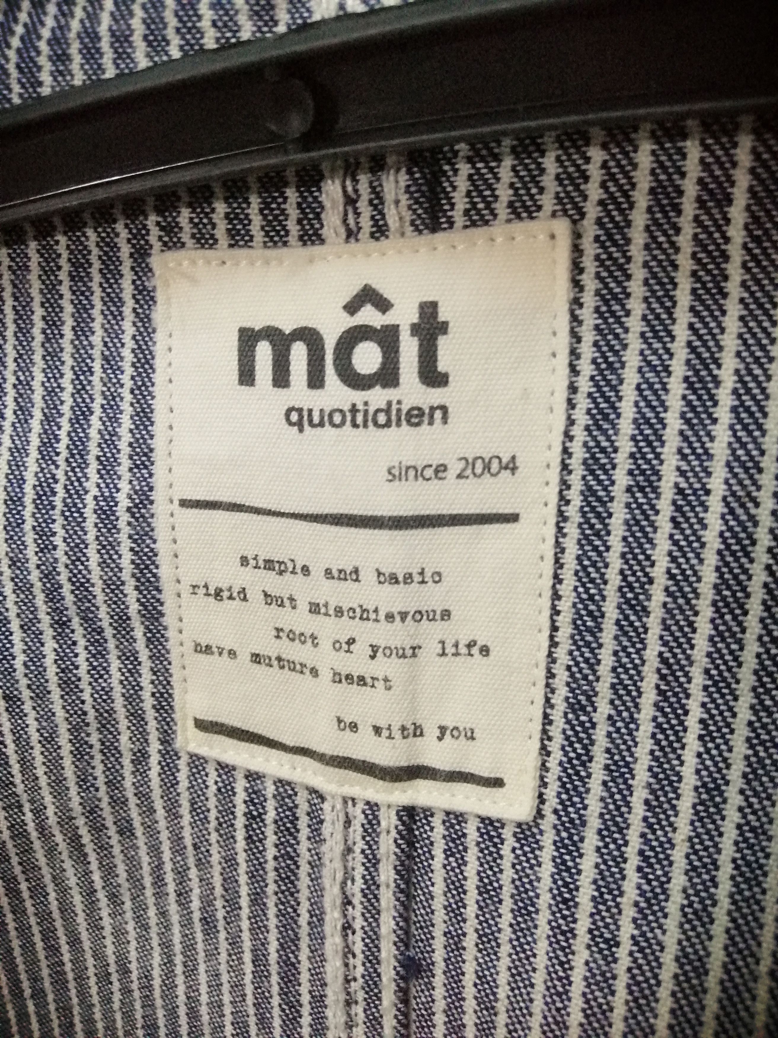 Japanese Brand MAT QUOTIDIEN Size US M / EU 48-50 / 2 - 7 Thumbnail