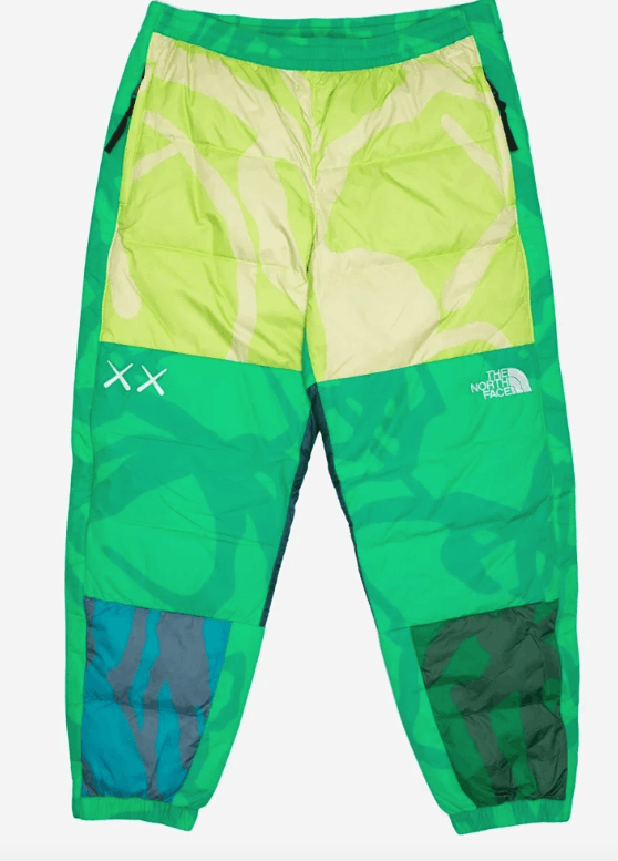 Kaws × The North Face KAWS The North Face Retro 1996 Nuptse Pants Safety Green LRG Size US 34 / EU 50 - 1 Thumbnail