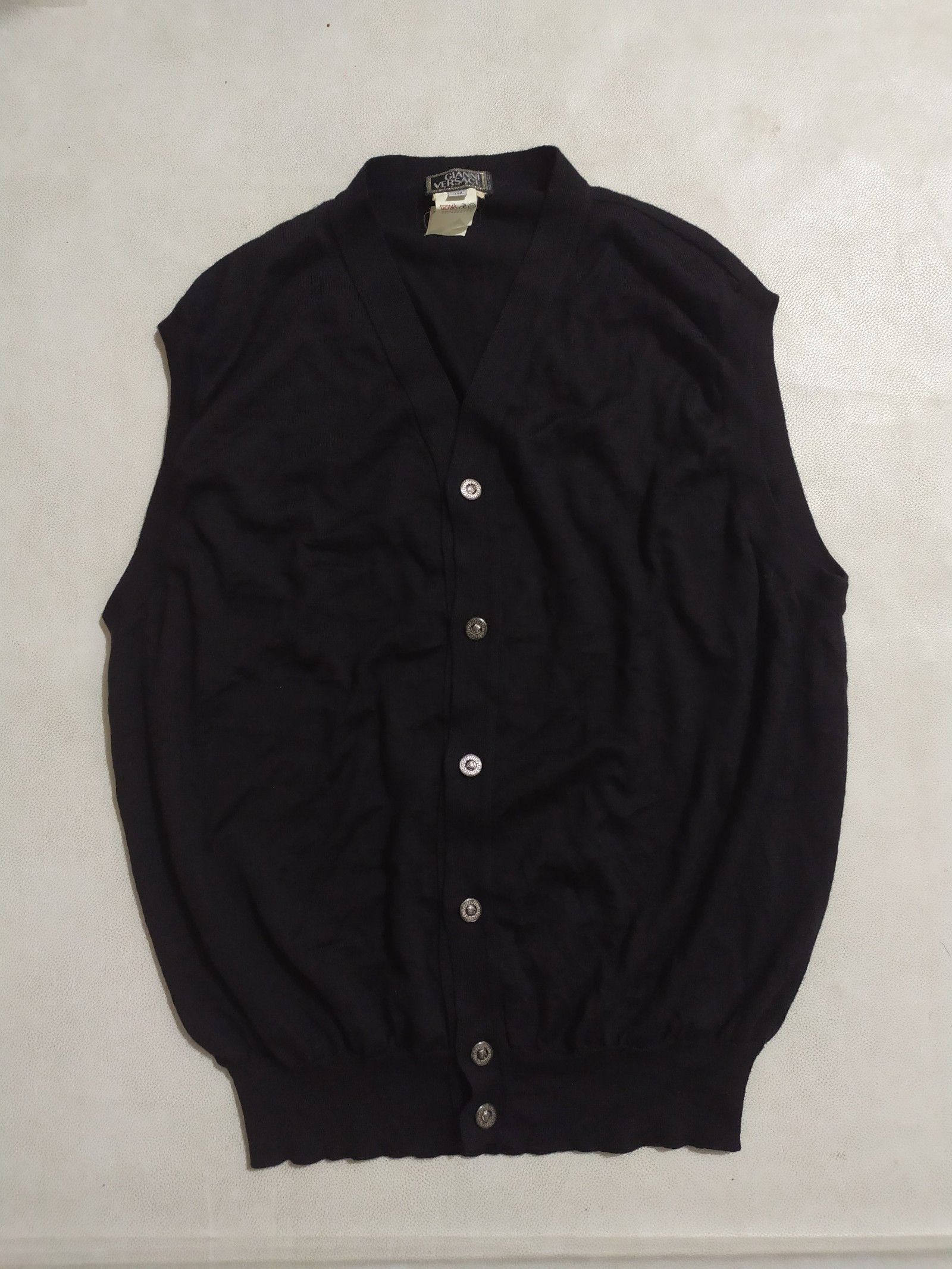 Versace × Vintage 🔥Vintage Gianni Versace Sleeveless Cardigan Medusa Button Size US M / EU 48-50 / 2 - 1 Thumbnail