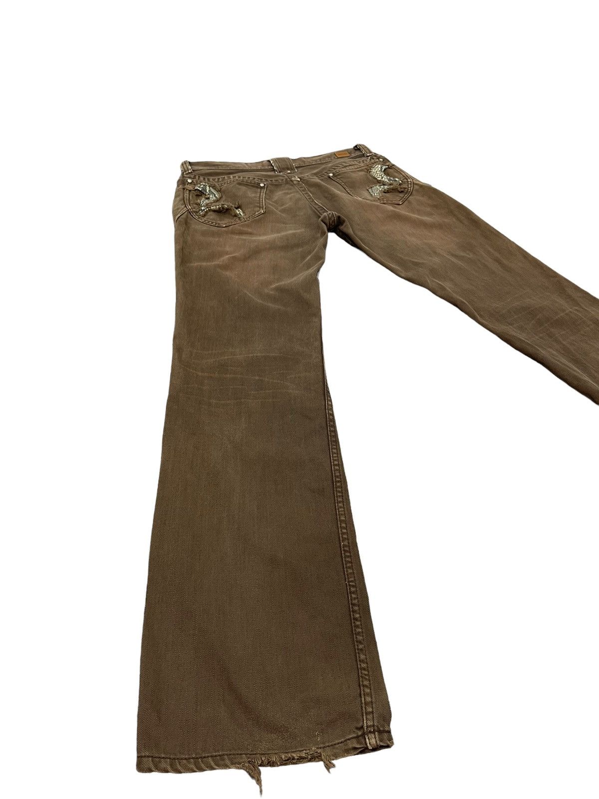 image of Hype Flare Jeans Nicole Club Phyton Boot Cut 6 in Faded Brown, Men's (Size 33)