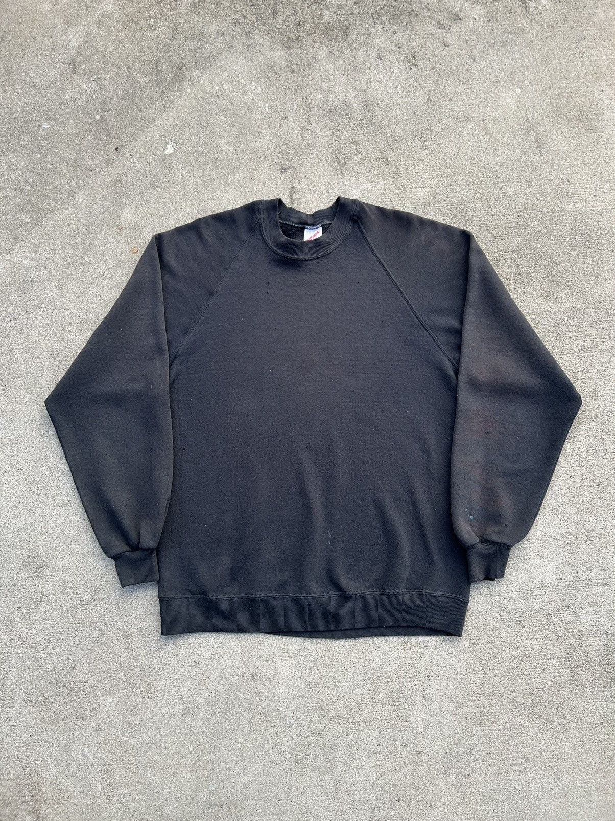 Unsound Rags Faded Black Vintage Raglan Blank Sweatshirts Release