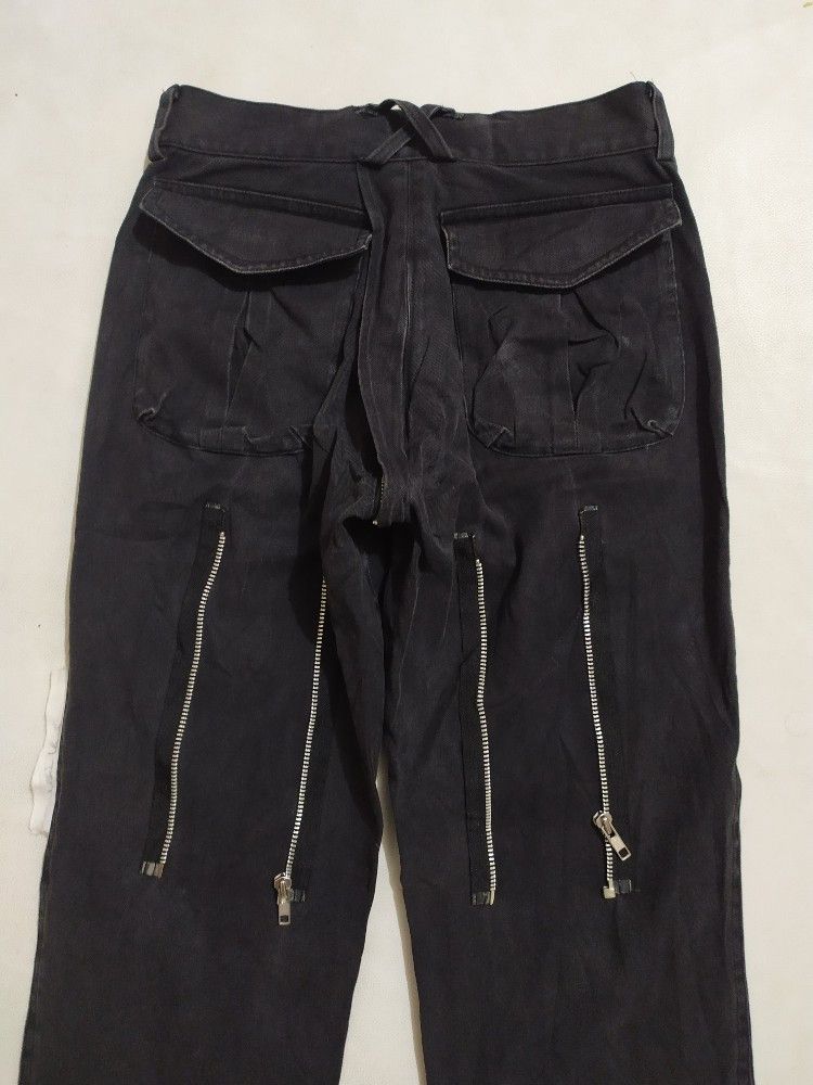Japanese Brand 🔥Alices Japan Back Zipper Punk Bondage Design Pants Size US 27 - 2 Thumbnail
