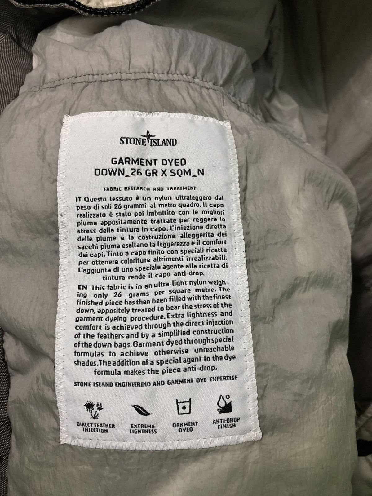 Stone Island STONE ISLAND GARMENT DYED DOWN 26 GR X SQM-N Puffer Jacket Size US S / EU 44-46 / 1 - 12 Thumbnail