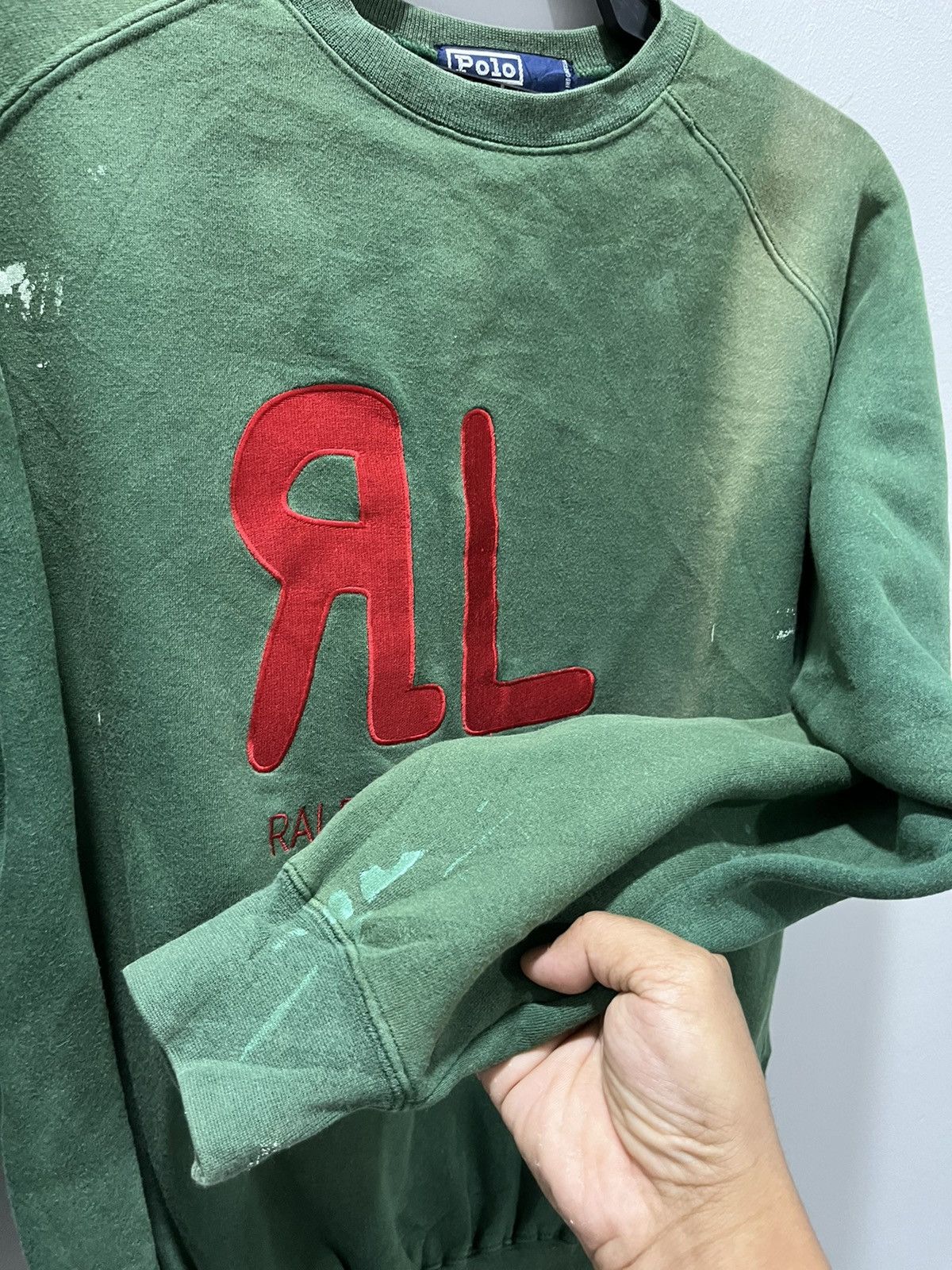 Polo Ralph Lauren Polo Ralph Lauren damage Sweatshirt Size US M / EU 48-50 / 2 - 9 Thumbnail