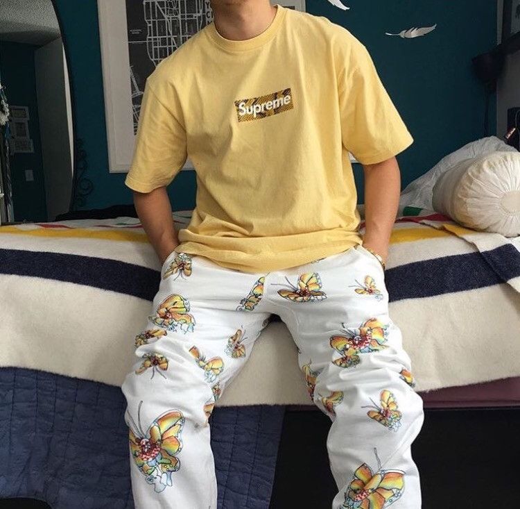 Supreme Yellow Harajuku Snakeskin Box Logo Bogo T Shirt Tee Grailed