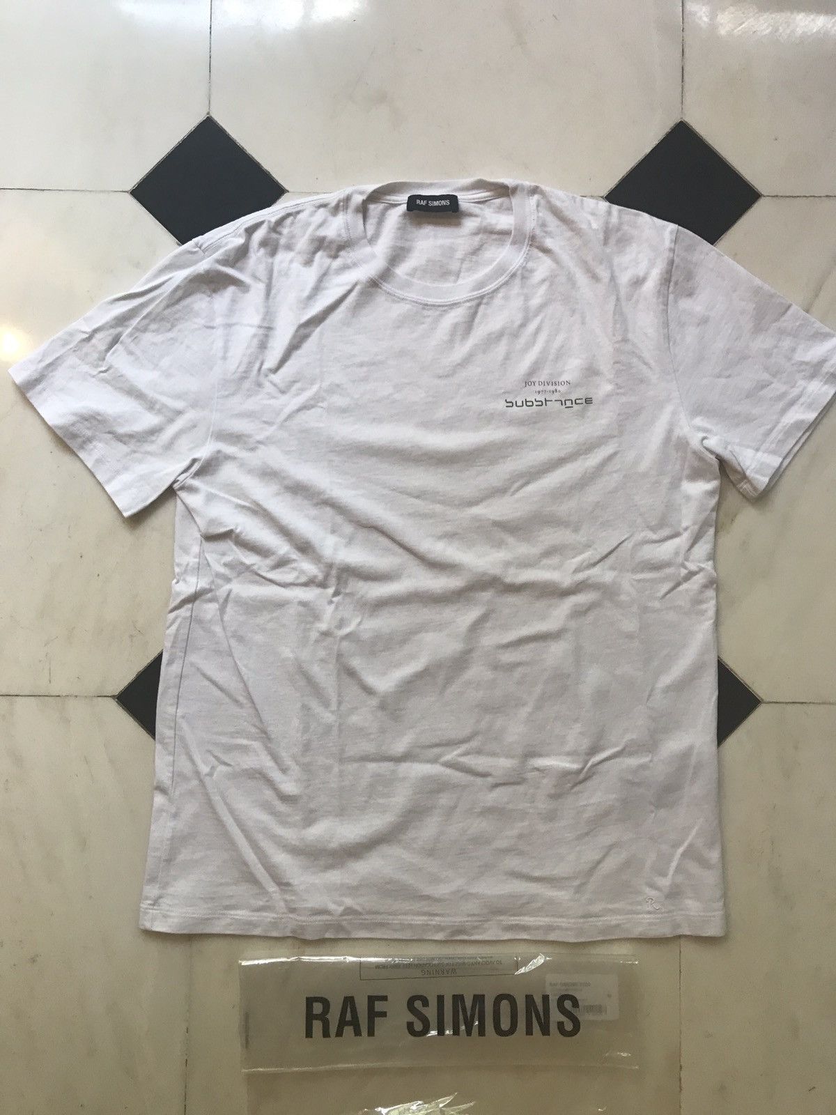 image of Raf Simons Ss18 Joy Division Substance Tee in White, Men's (Size Medium)