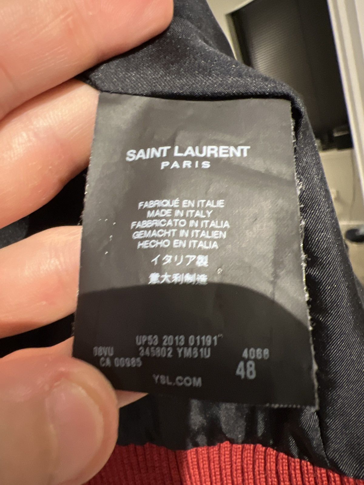 Saint Laurent Paris SS14 Silk Teddy Jacket in Blue Size US M / EU 48-50 / 2 - 14 Thumbnail