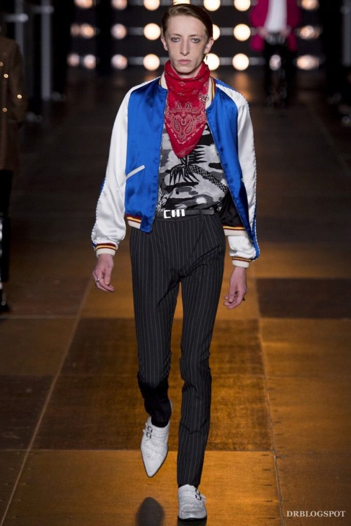 Saint Laurent Paris SS14 Silk Teddy Jacket in Blue Size US M / EU 48-50 / 2 - 11 Thumbnail