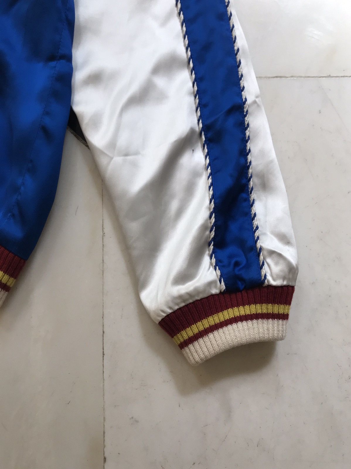 Saint Laurent Paris SS14 Silk Teddy Jacket in Blue Size US M / EU 48-50 / 2 - 6 Thumbnail