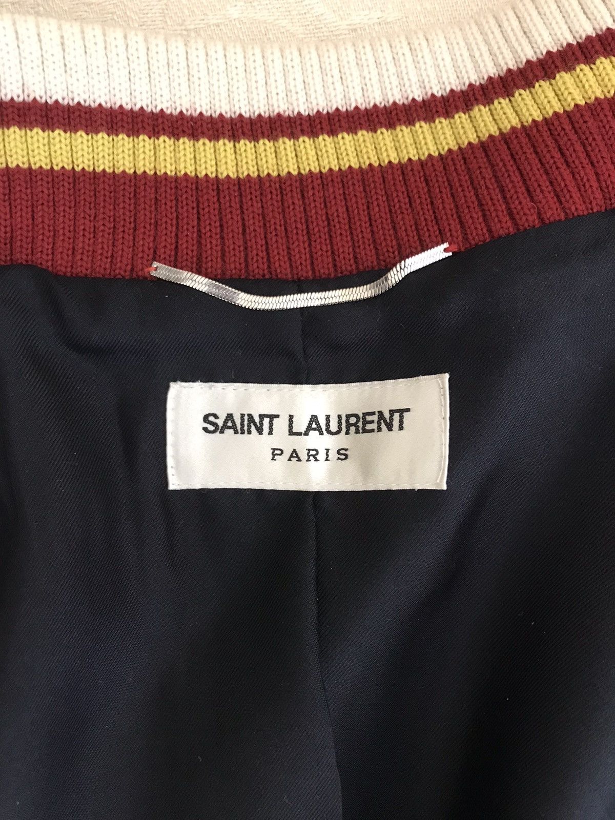 Saint Laurent Paris SS14 Silk Teddy Jacket in Blue Size US M / EU 48-50 / 2 - 10 Thumbnail