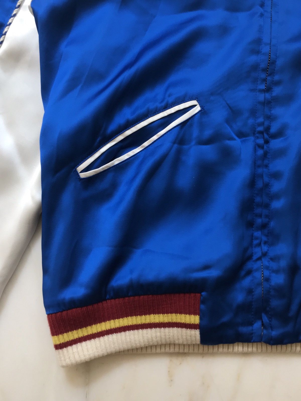 Saint Laurent Paris SS14 Silk Teddy Jacket in Blue Size US M / EU 48-50 / 2 - 5 Thumbnail