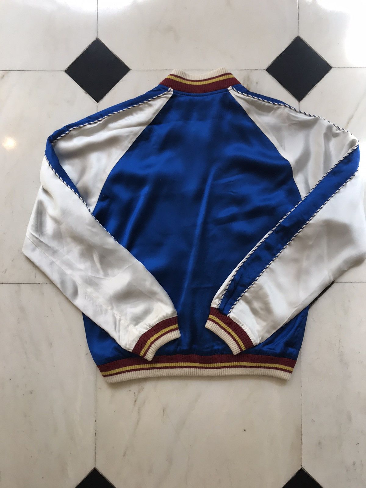 Saint Laurent Paris SS14 Silk Teddy Jacket in Blue Size US M / EU 48-50 / 2 - 8 Thumbnail