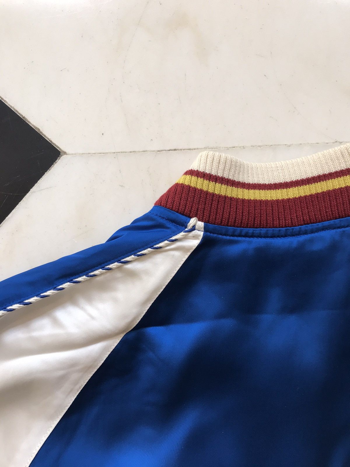 Saint Laurent Paris SS14 Silk Teddy Jacket in Blue Size US M / EU 48-50 / 2 - 9 Thumbnail