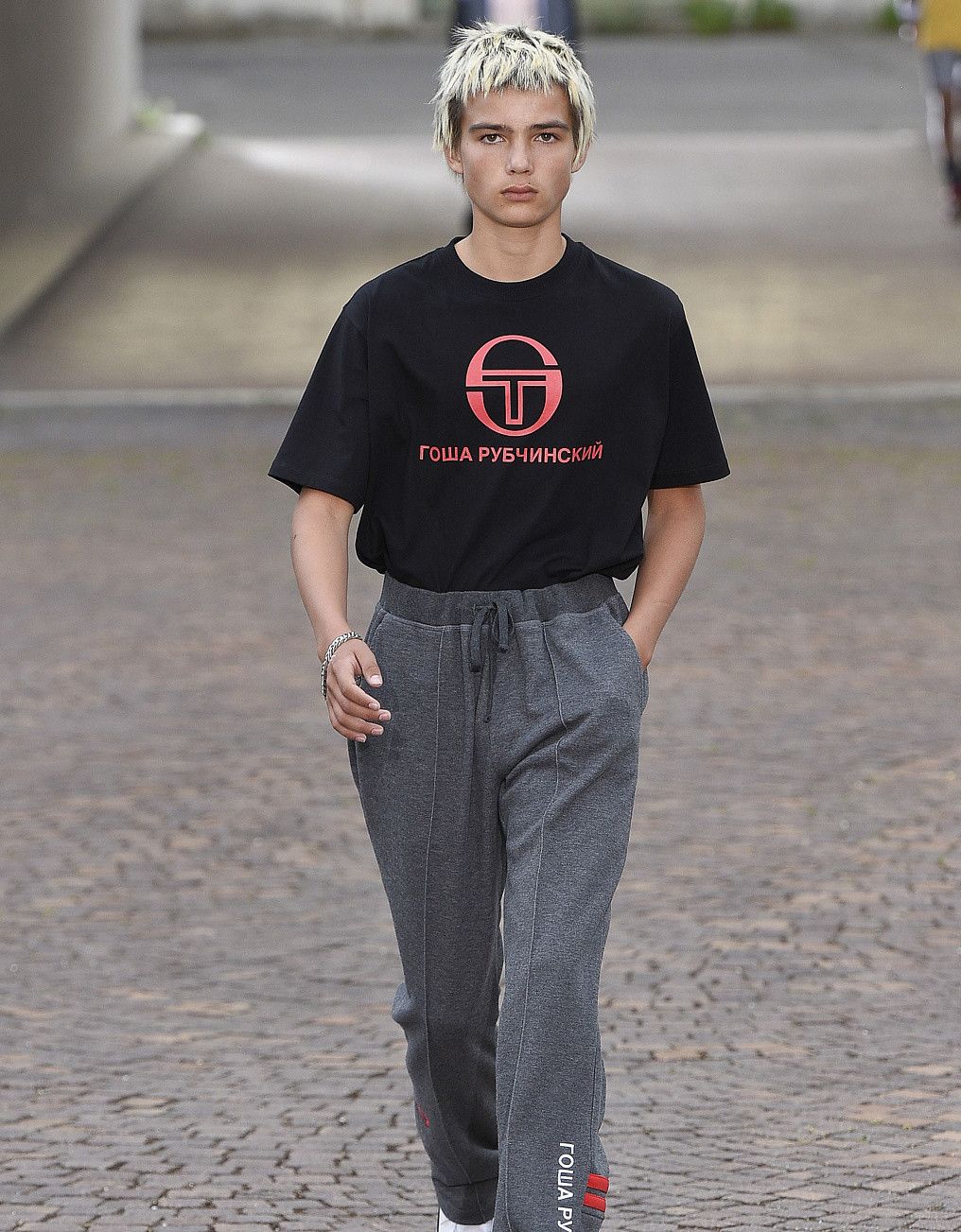 Gosha Rubchinskiy × Sergio Tacchini NEW S/S 2017 Gosha x Sergio Tacchini Logo Tee Size US L / EU 52-54 / 3 - 4 Thumbnail
