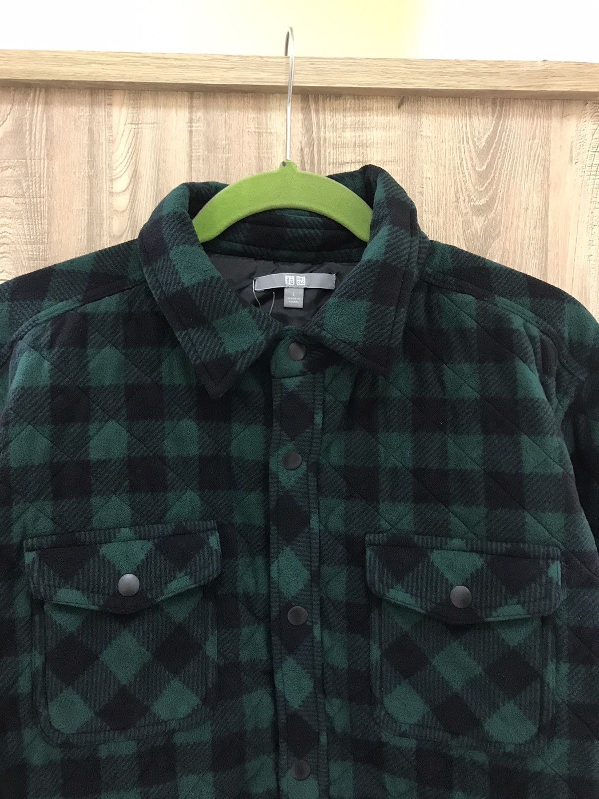 Uniqlo Uniqlo Green Checkered Button Up Jacket Size US L / EU 52-54 / 3 - 4 Thumbnail