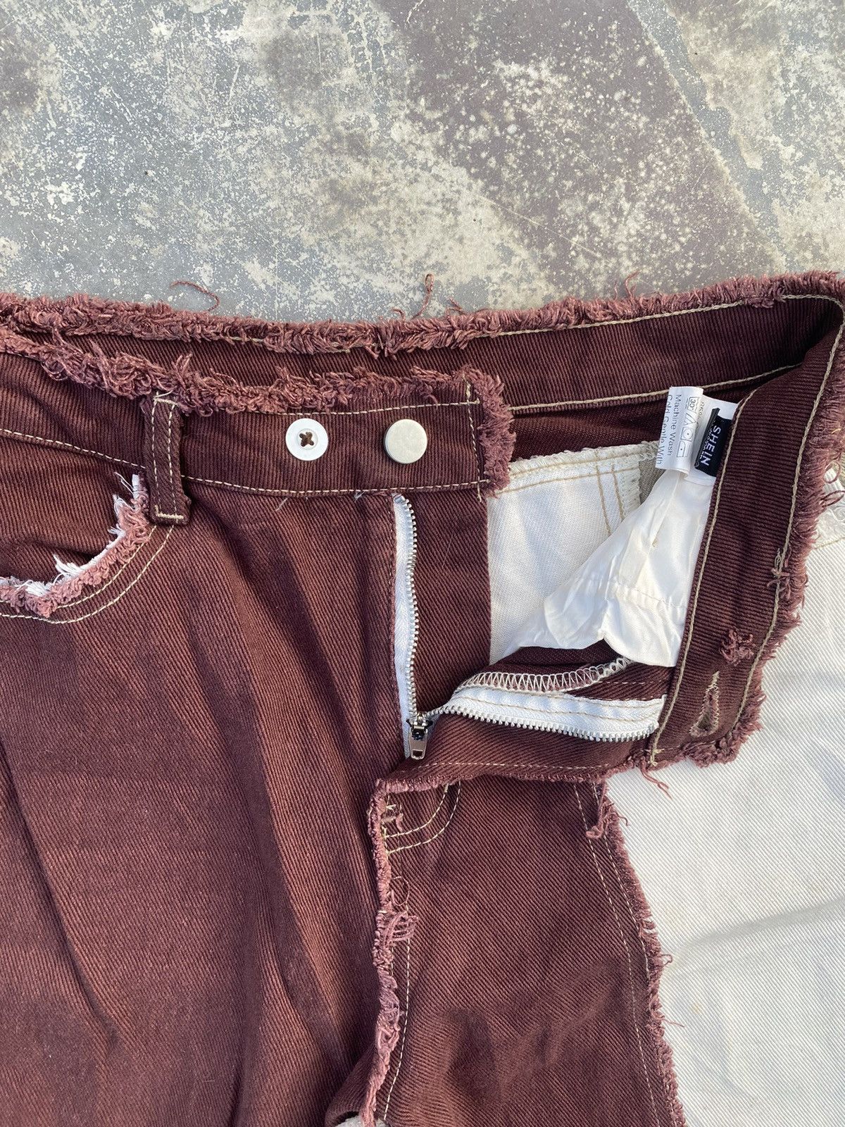 Japanese Brand Shein Jeans Hibrid Like Undercover Style Size 27" / US 4 / IT 40 - 4 Thumbnail
